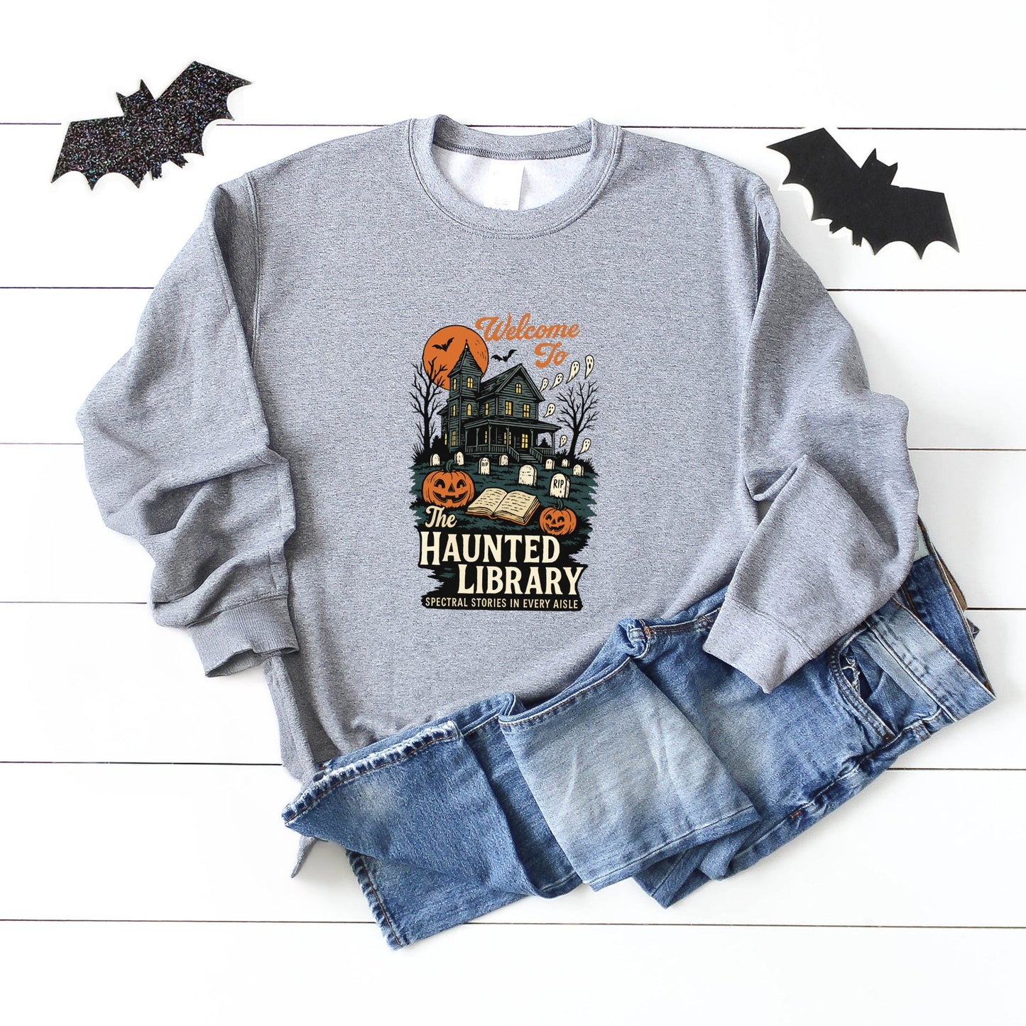 The Haunted Library -  Womens Sweatshirt