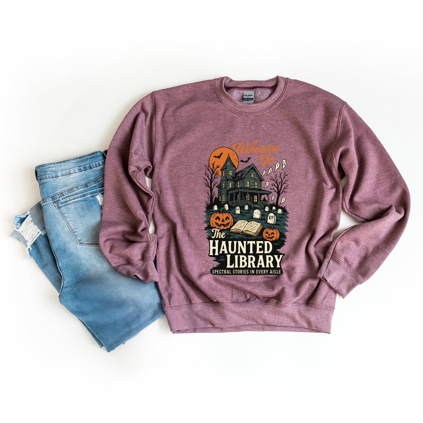 The Haunted Library -  Womens Sweatshirt
