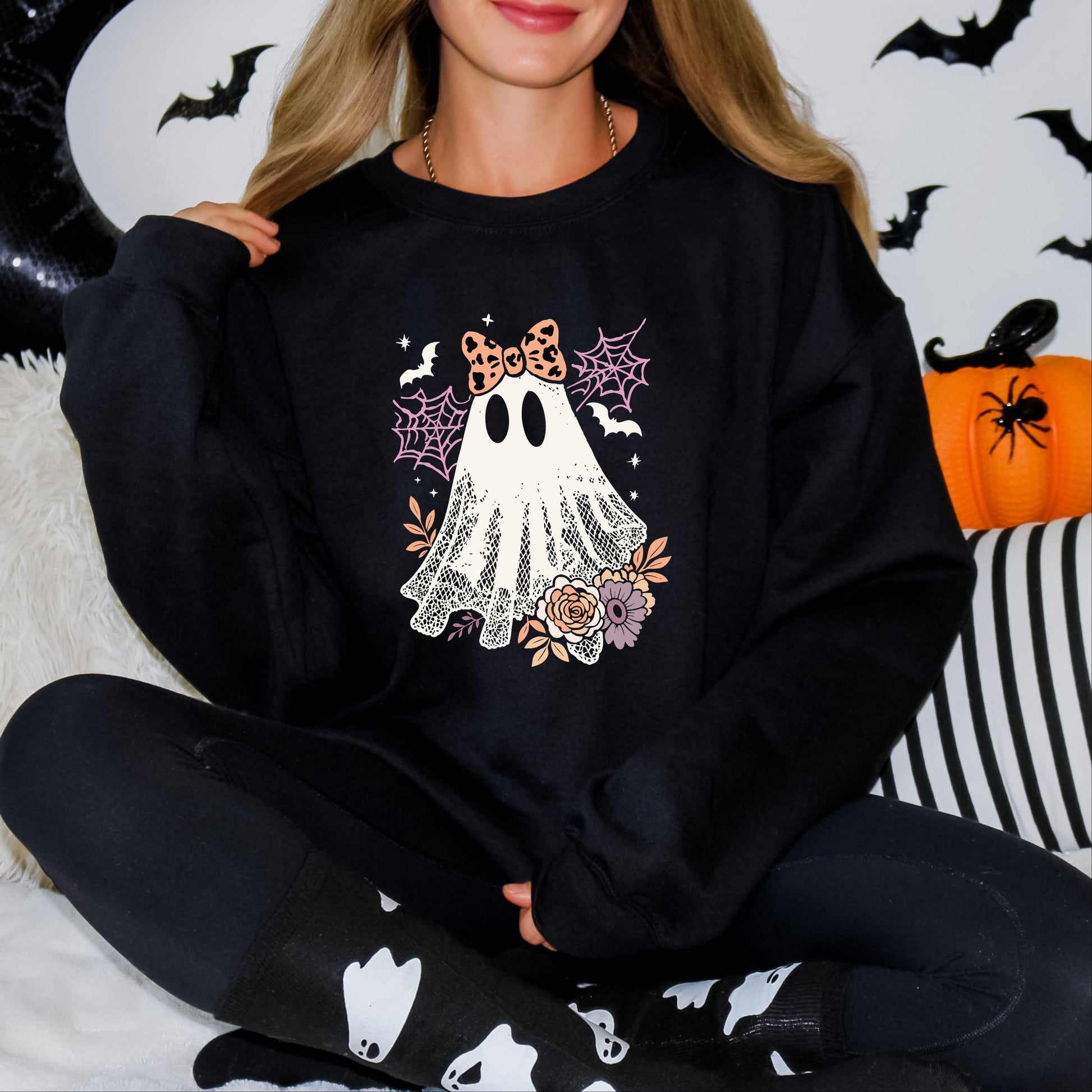 Coquette Ghost Roses  -  Womens Sweatshirt