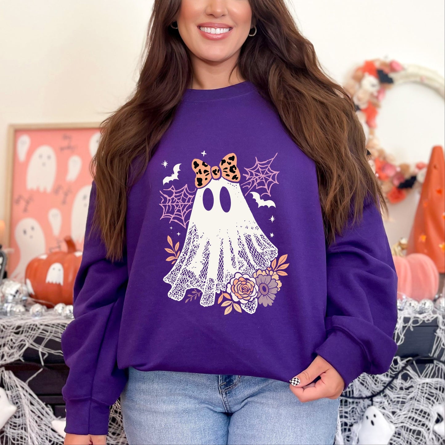 Coquette Ghost Roses  -  Womens Sweatshirt
