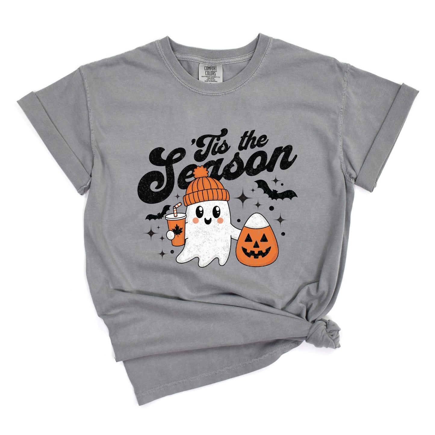 Tis The Season Ghost Retro - Women's Garment Dyed Tee