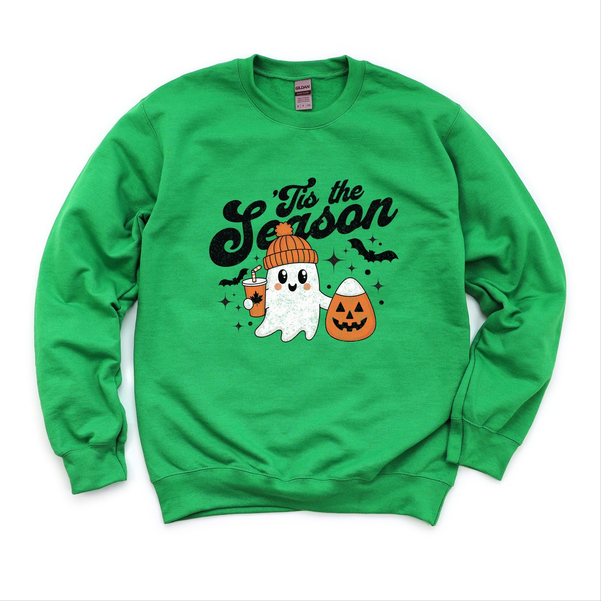 Tis The Season Ghost Retro -  Womens Sweatshirt