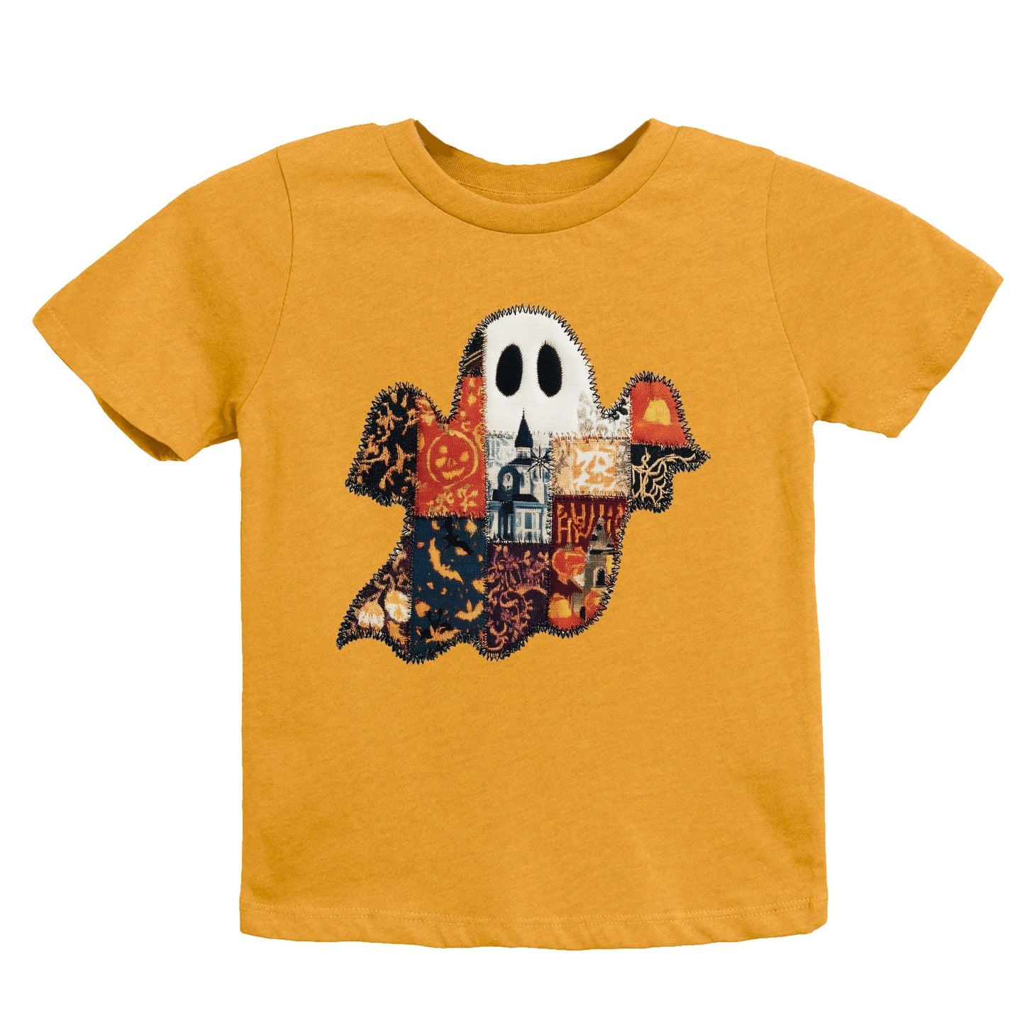 Patchwork Ghost Printed - Youth Short Sleeve Graphic T-Shirt and Toddler Short Sleeve Graphic T-Shirt