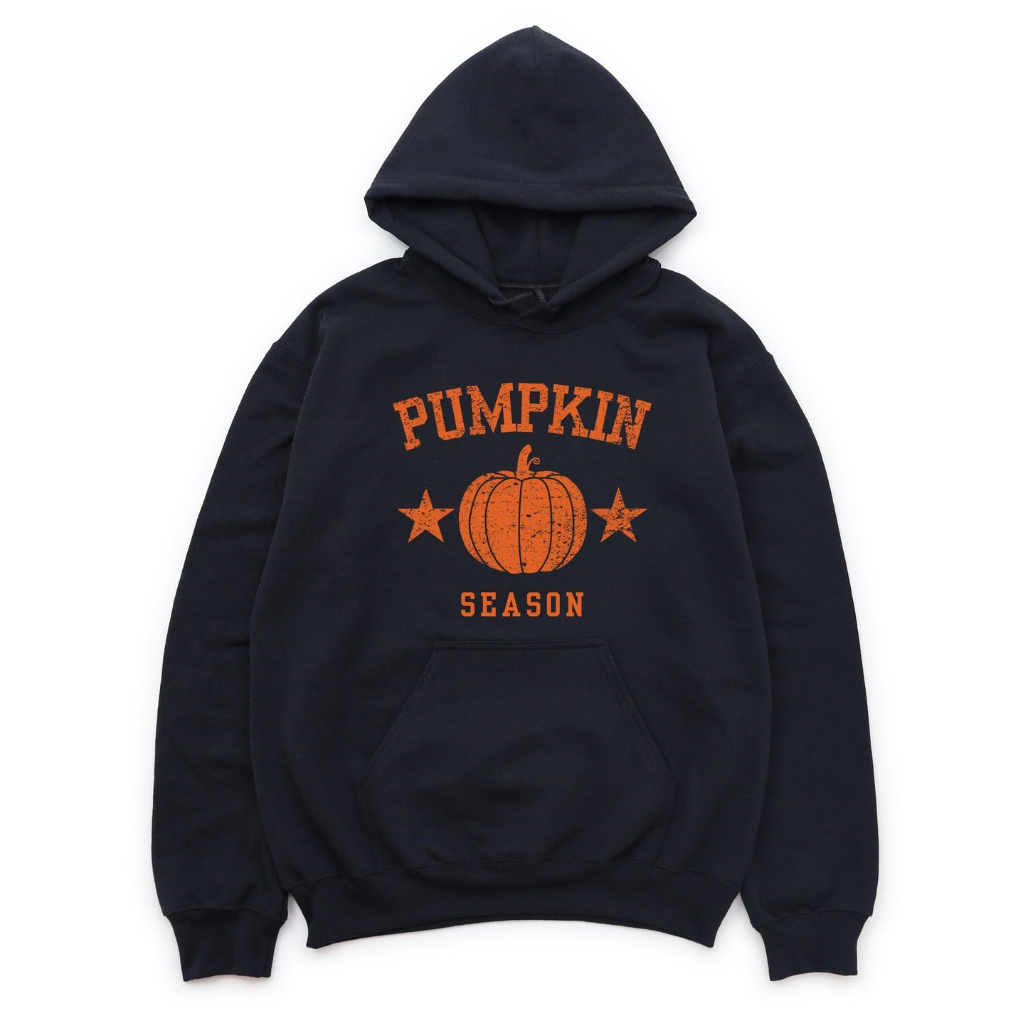 Pumpkin Season Star Distressed - Womens Hoodie