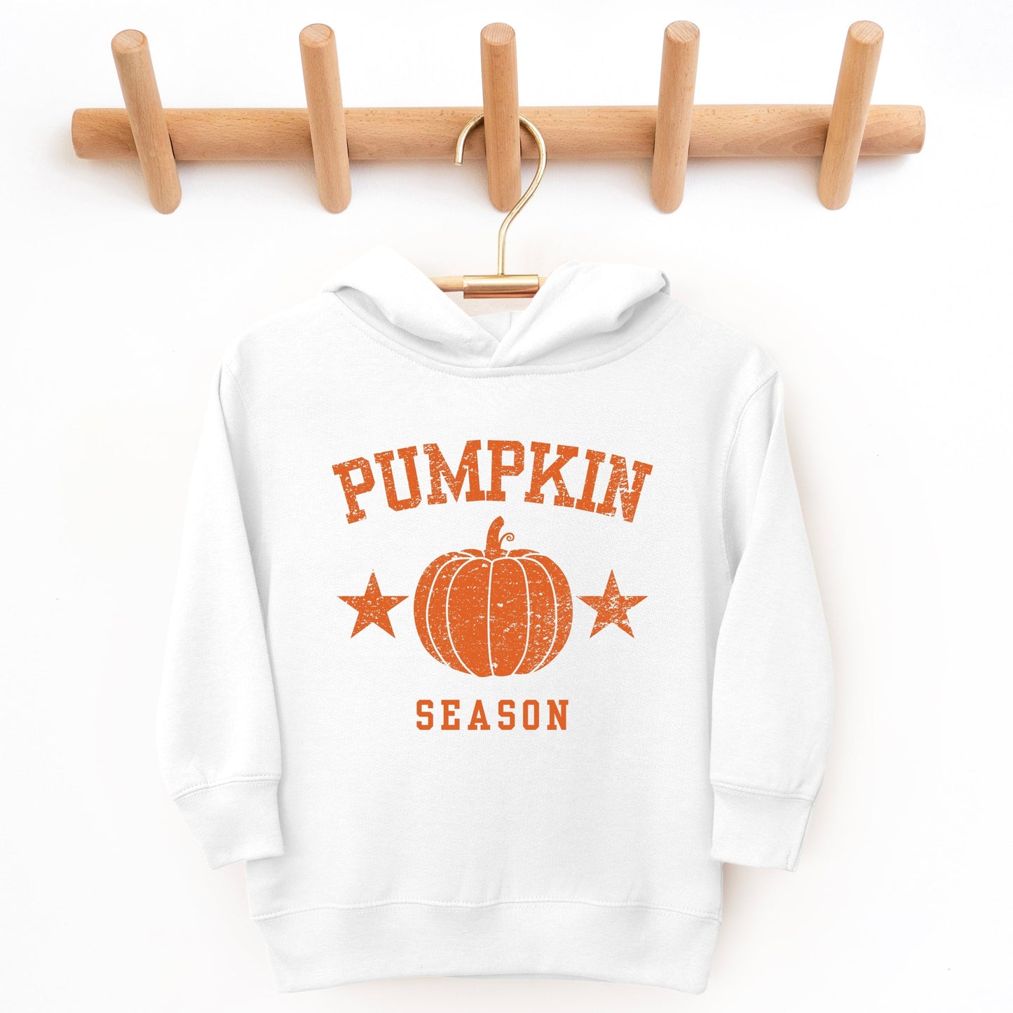 Pumpkin Season Star Distressed - Toddler Hoodie