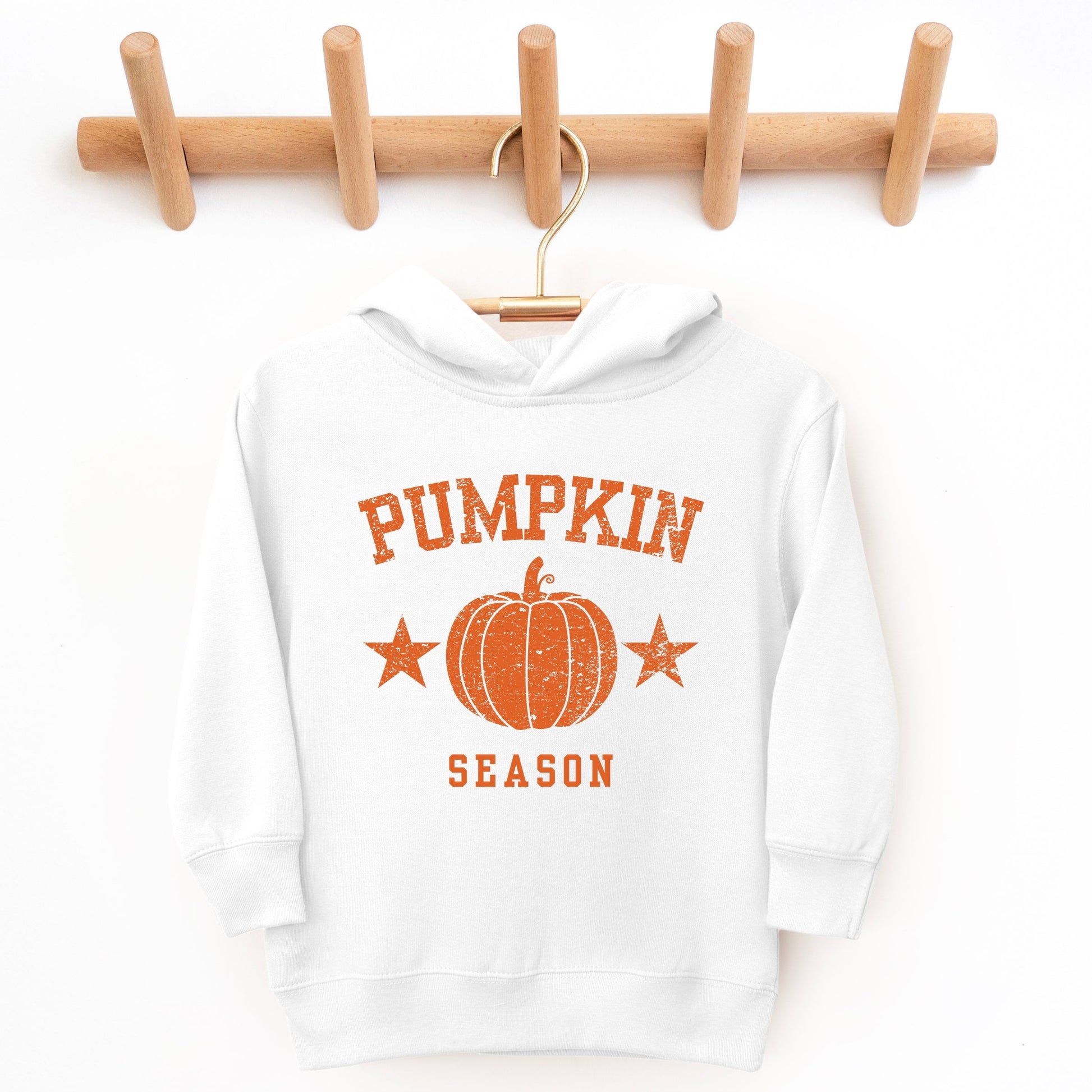 Pumpkin Season Star Distressed - Toddler Hoodie