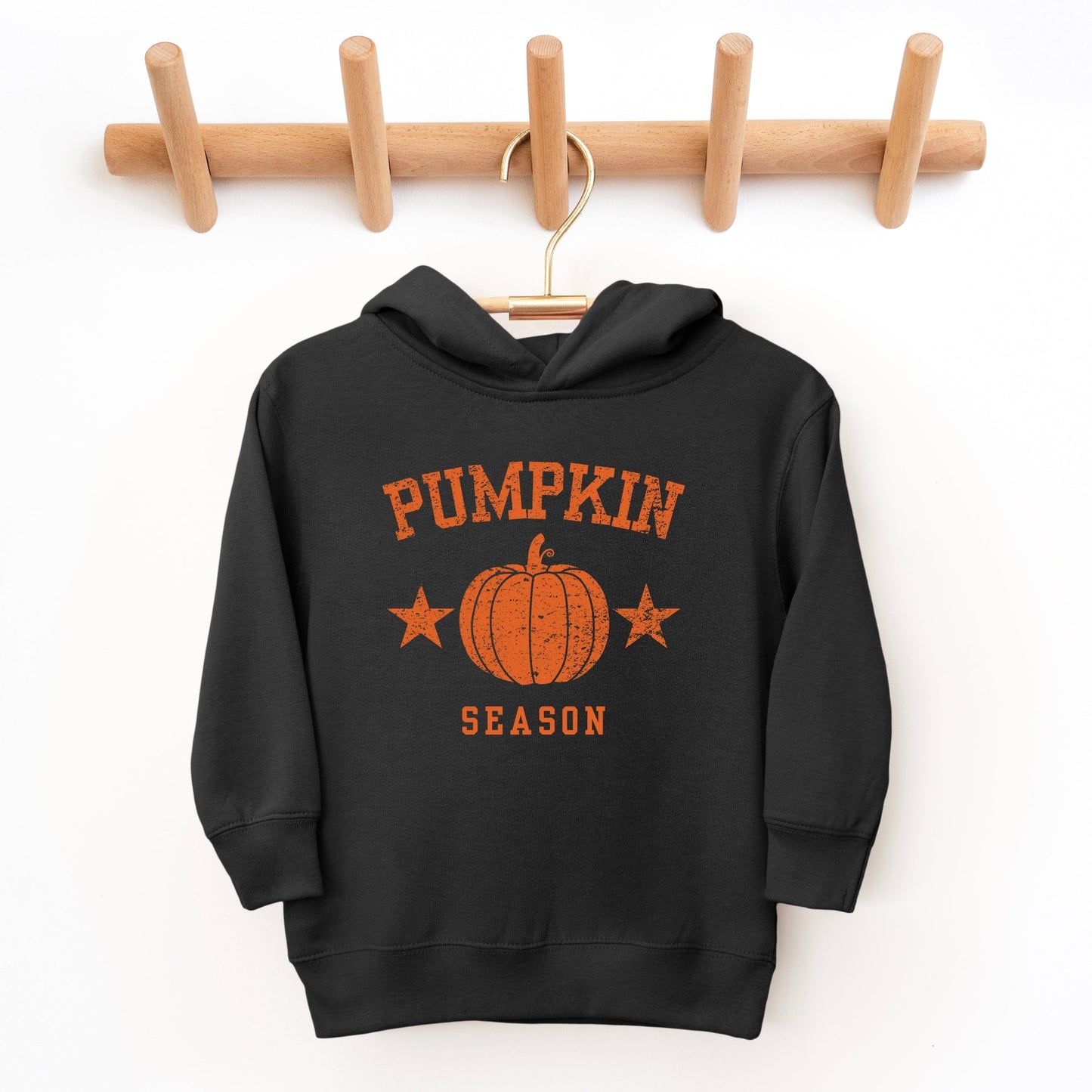 Pumpkin Season Star Distressed - Toddler Hoodie