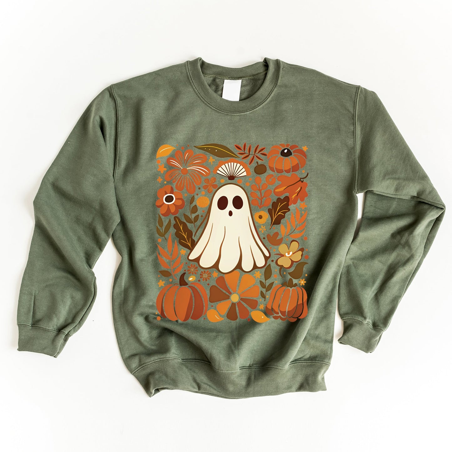 Ghost Floral Collage -  Womens Sweatshirt