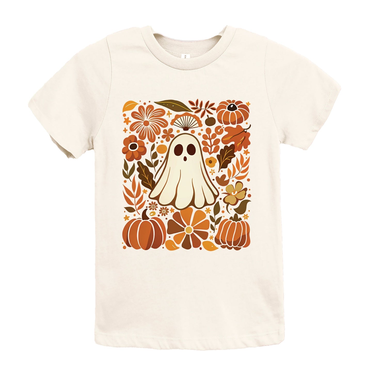 Ghost Floral Collage - Youth Short Sleeve Graphic T-Shirt and Toddler Short Sleeve Graphic T-Shirt