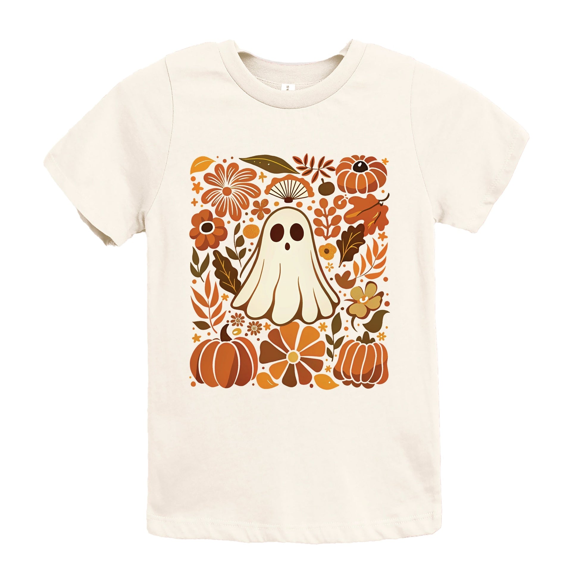 Ghost Floral Collage - Youth Short Sleeve Graphic T-Shirt and Toddler Short Sleeve Graphic T-Shirt