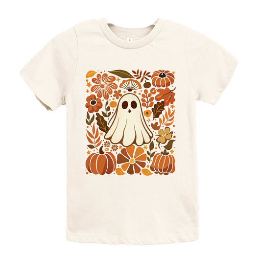 Ghost Floral Collage - Youth Short Sleeve Graphic T-Shirt and Toddler Short Sleeve Graphic T-Shirt