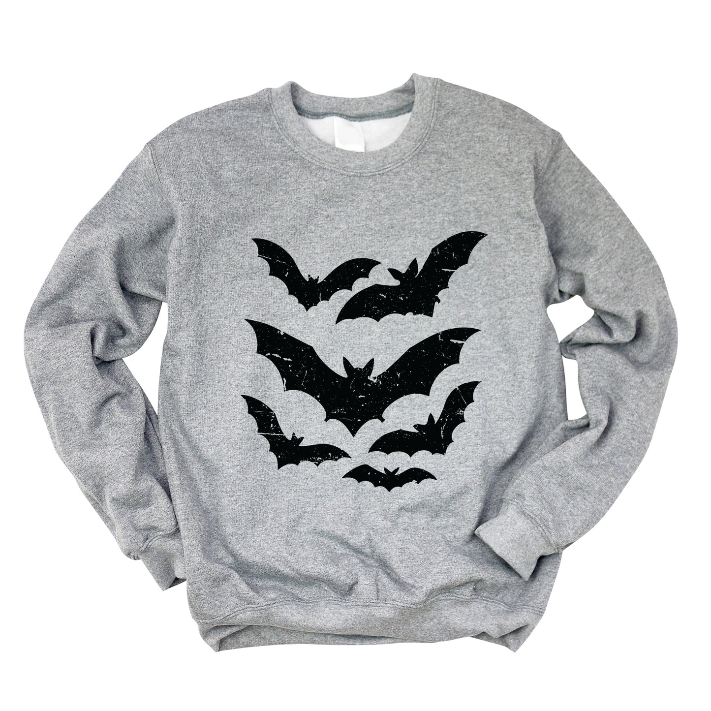 Halloween Bats Distressed -  Womens Sweatshirt