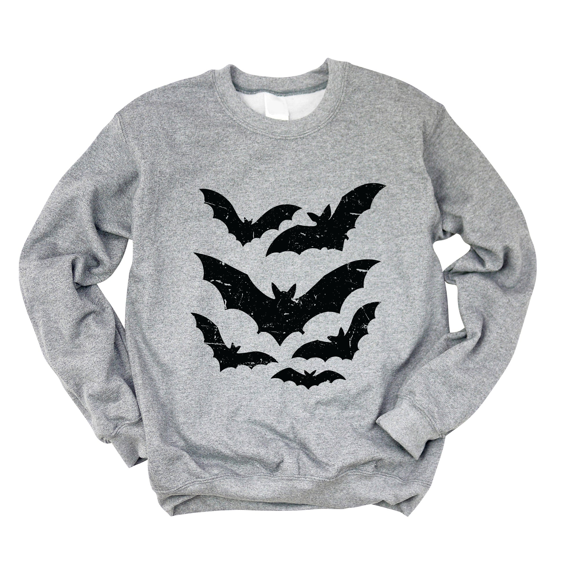 Halloween Bats Distressed -  Womens Sweatshirt