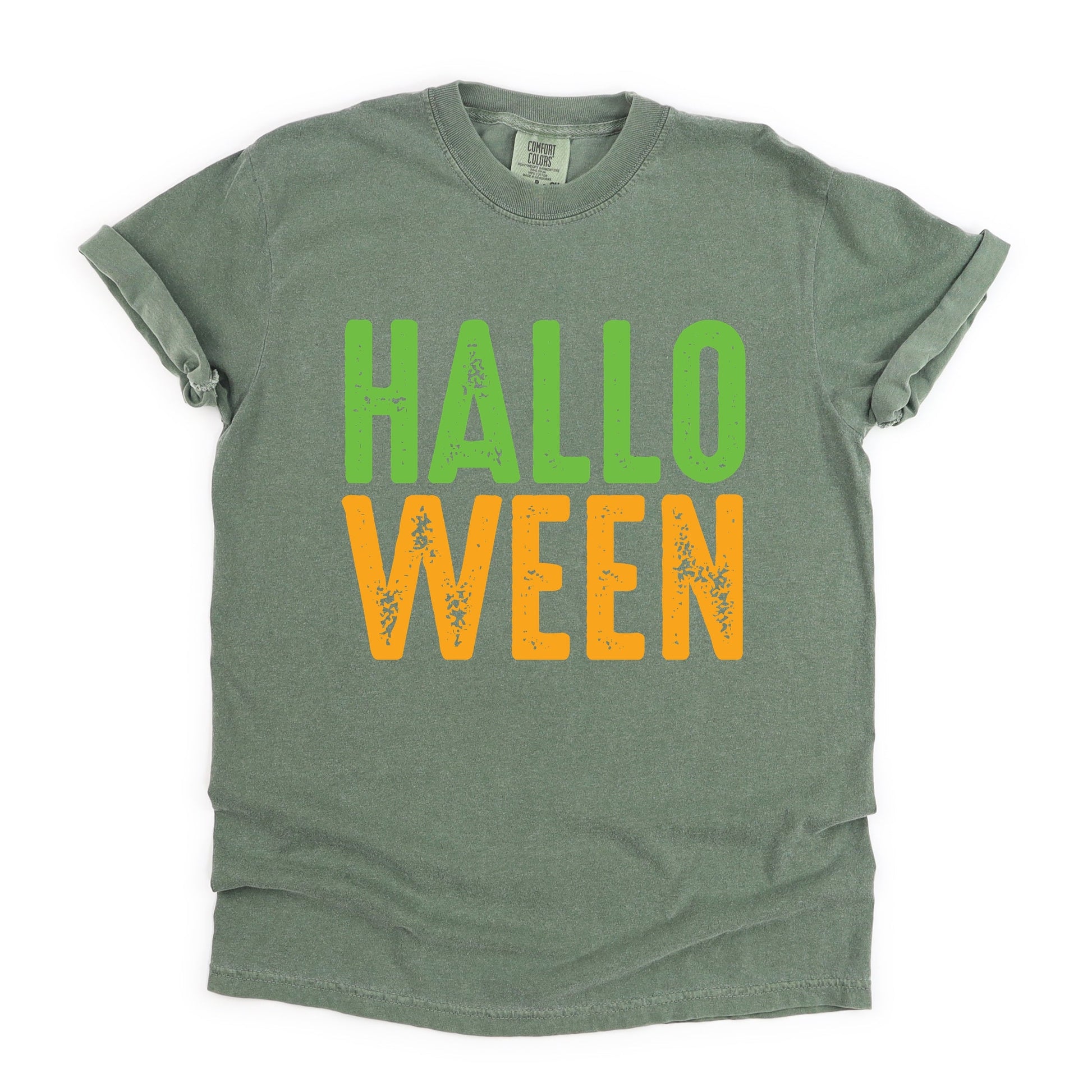 Halloween Bright Distressed - Garment Dyed Tee