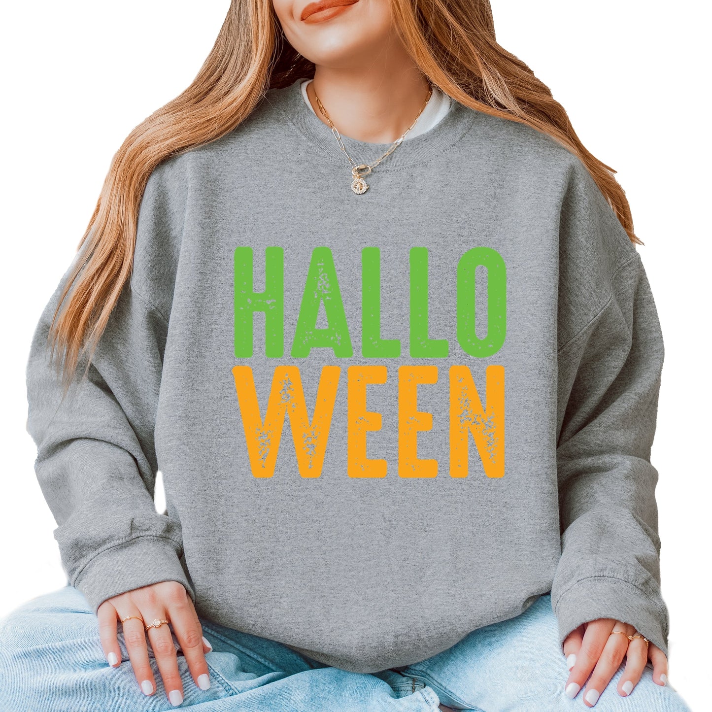 Halloween Bright Distressed - Sweatshirt