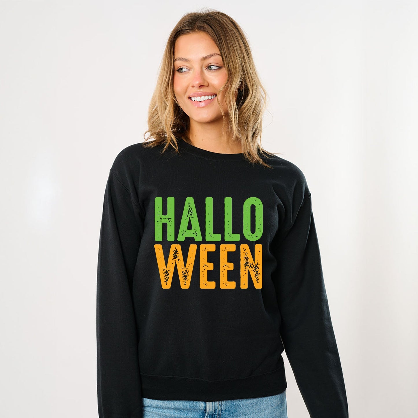Halloween Bright Distressed - Sweatshirt