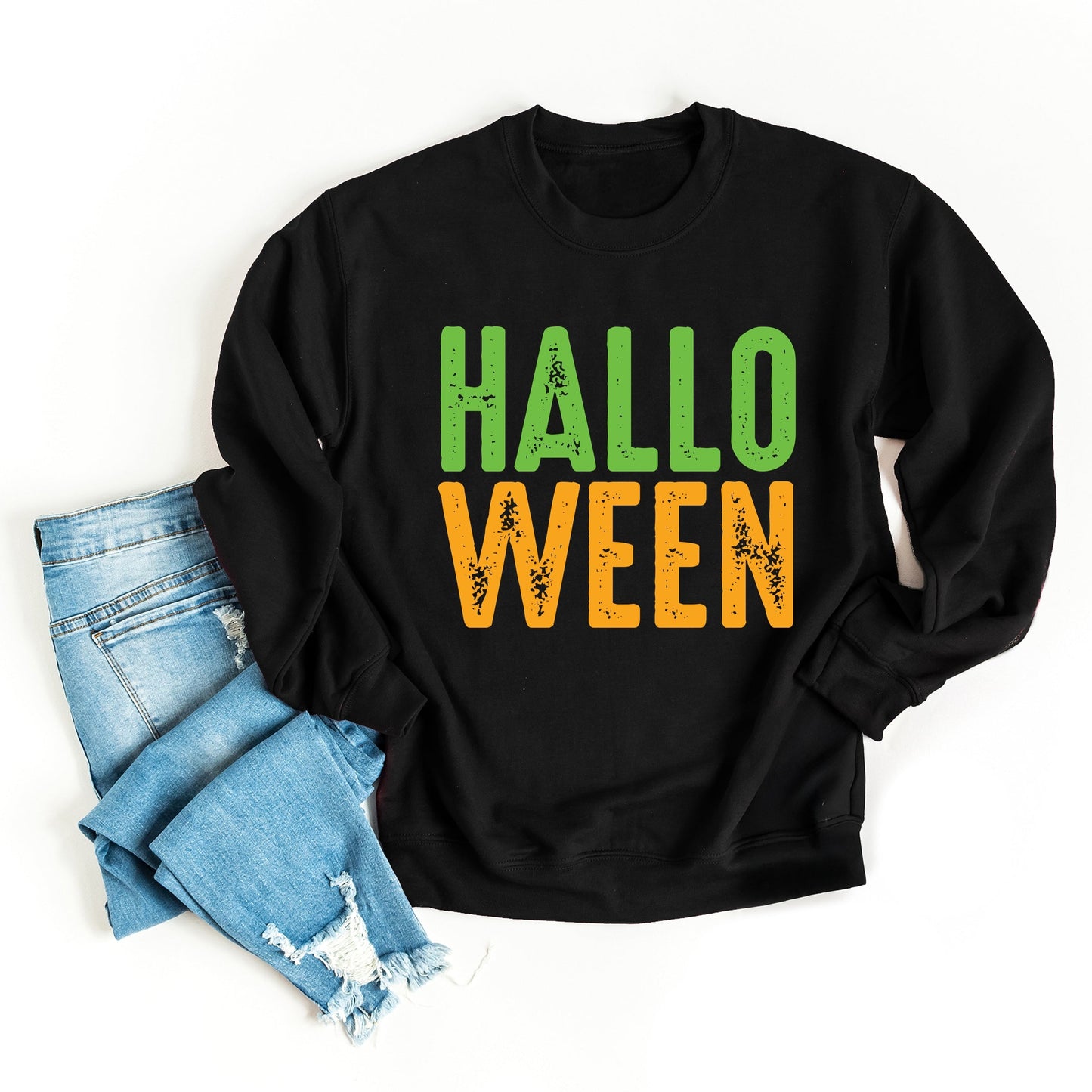 Halloween Bright Distressed - Sweatshirt