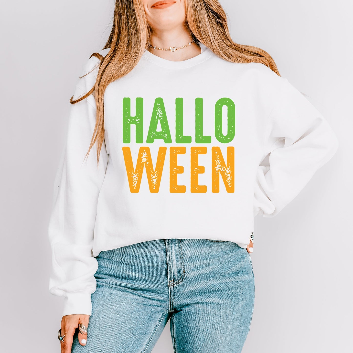 Halloween Bright Distressed - Sweatshirt