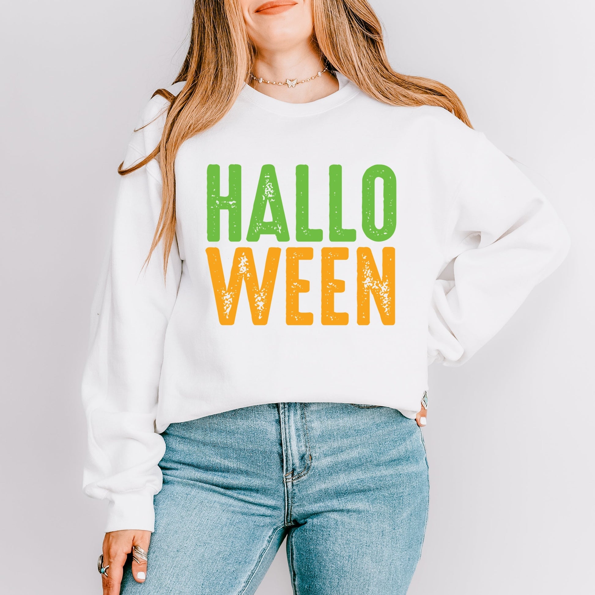 Halloween Bright Distressed - Sweatshirt