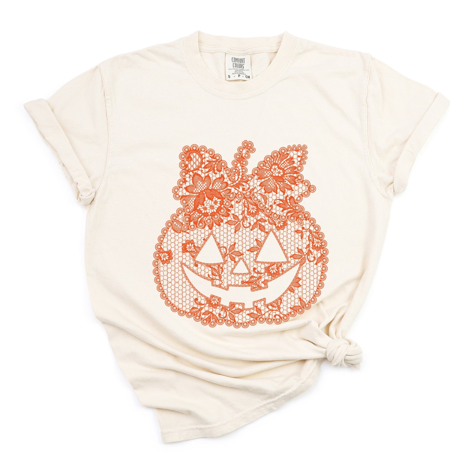 Pumpkin Doily Coquette - Garment Dyed Tee
