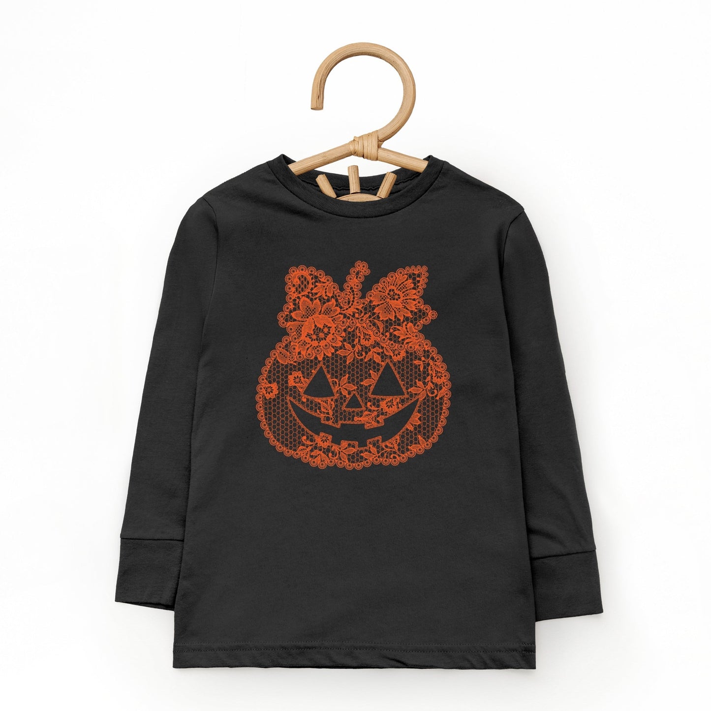 Pumpkin Doily Coquette - Youth Long Sleeve Graphic T-Shirt and Toddler Long Sleeve Graphic Tee