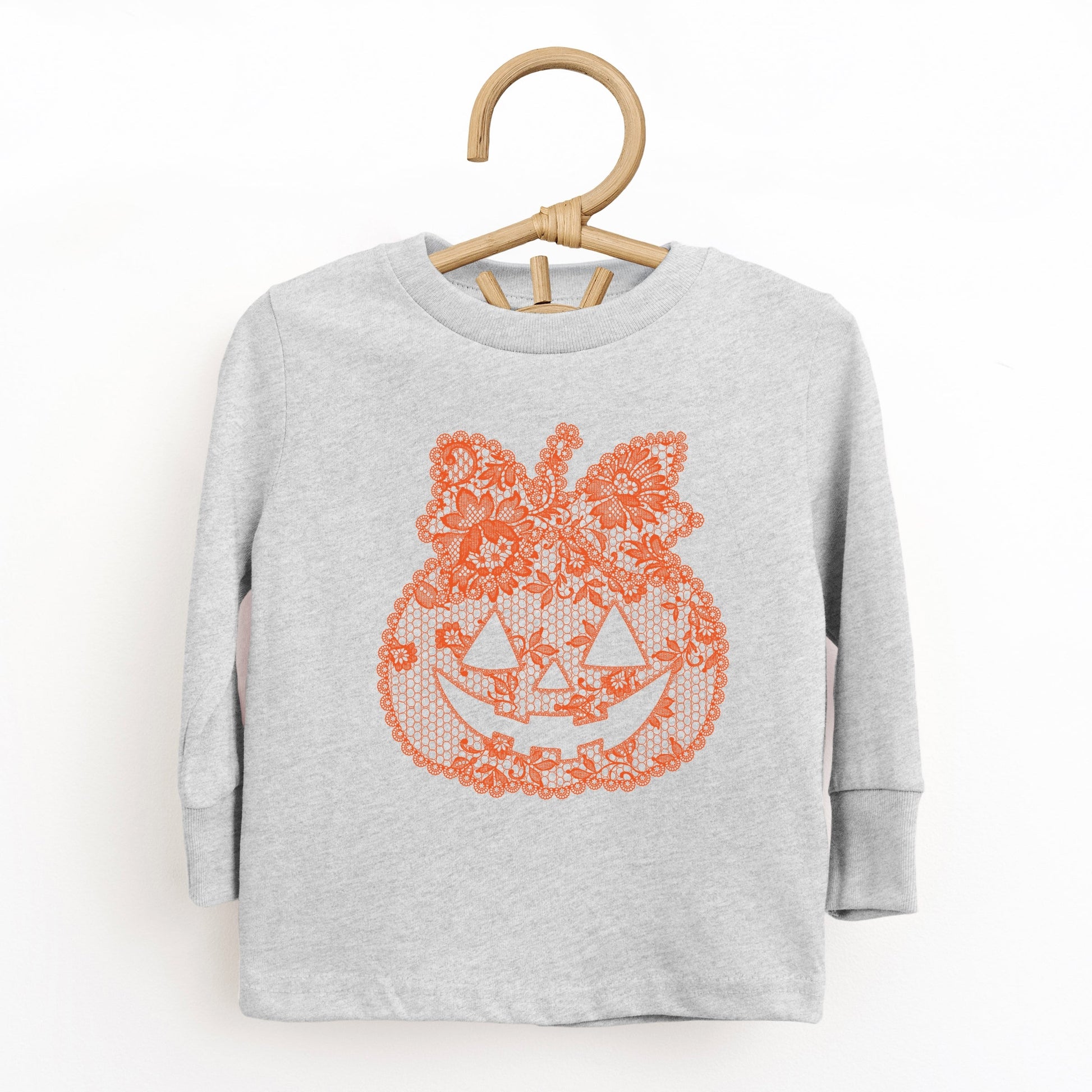 Pumpkin Doily Coquette - Youth Long Sleeve Graphic T-Shirt and Toddler Long Sleeve Graphic Tee