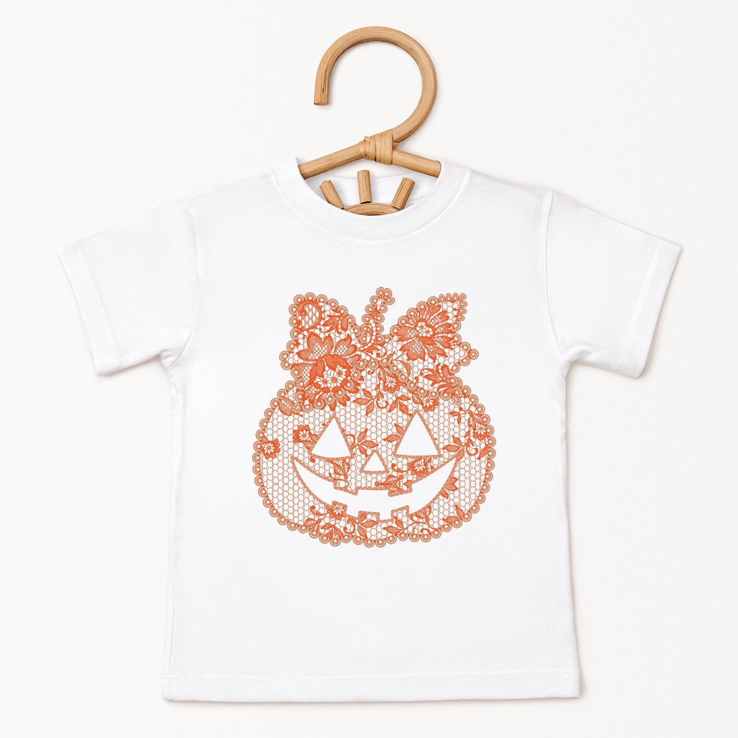 Pumpkin Doily Coquette - Youth Short Sleeve Graphic T-Shirt and Toddler Short Sleeve Graphic T-Shirt