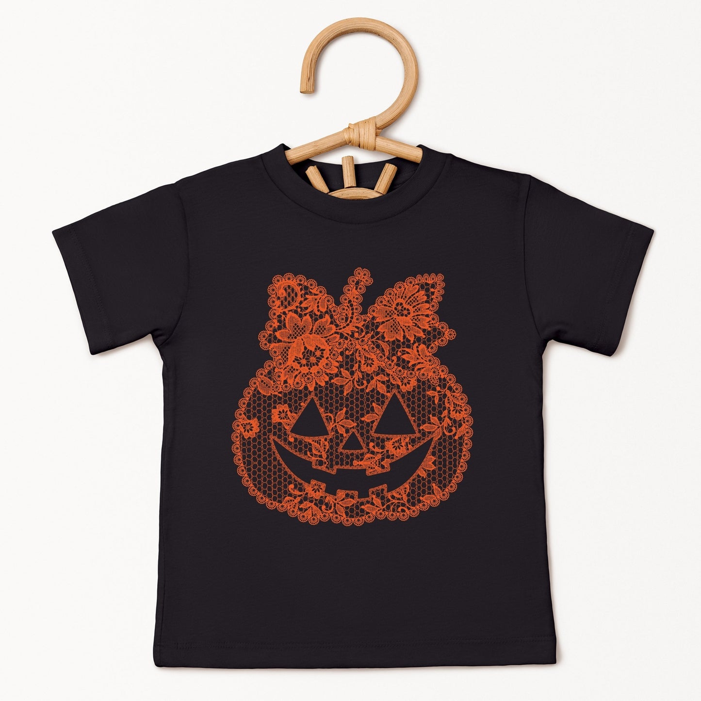 Pumpkin Doily Coquette - Youth Short Sleeve Graphic T-Shirt and Toddler Short Sleeve Graphic T-Shirt