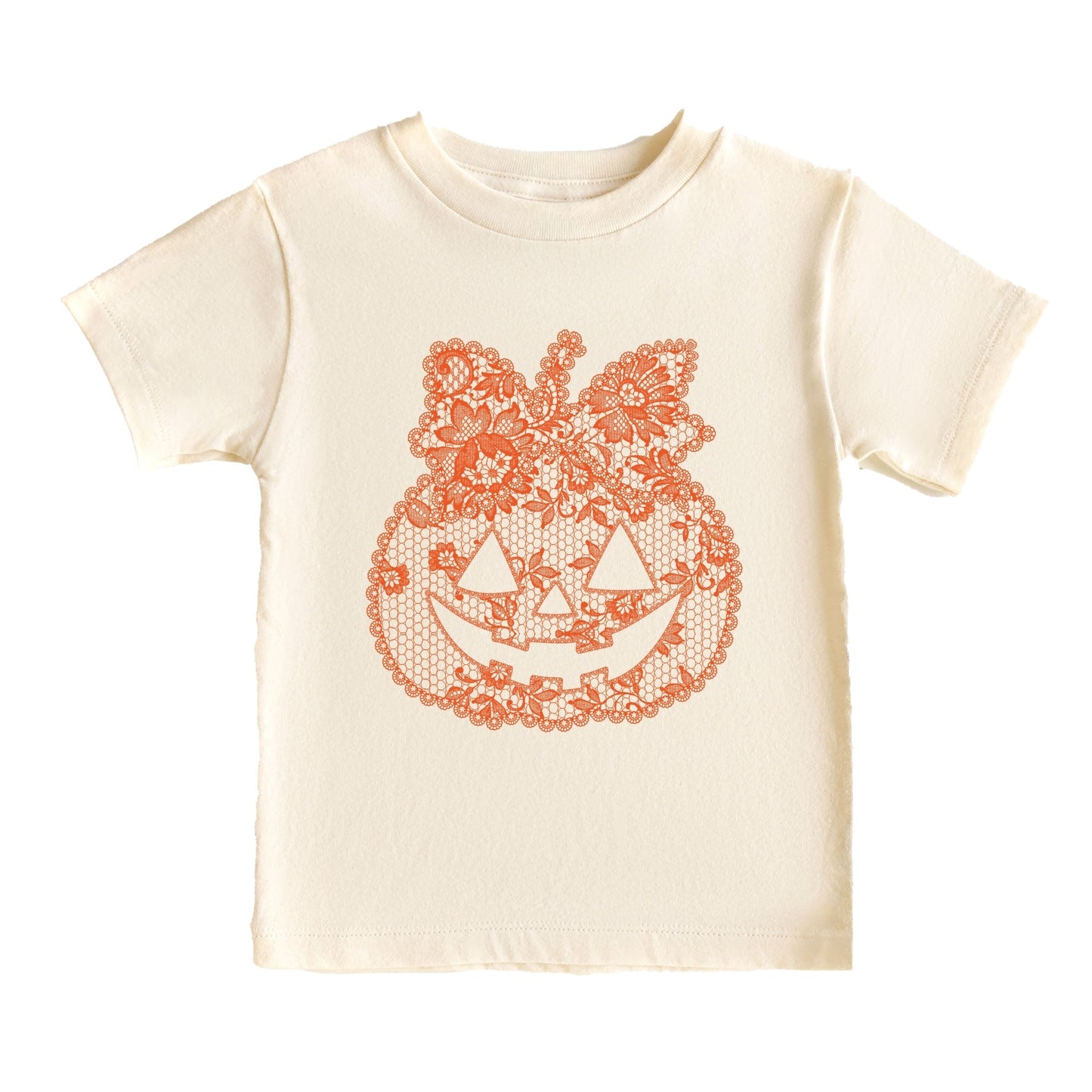 Pumpkin Doily Coquette - Youth Short Sleeve Graphic T-Shirt and Toddler Short Sleeve Graphic T-Shirt