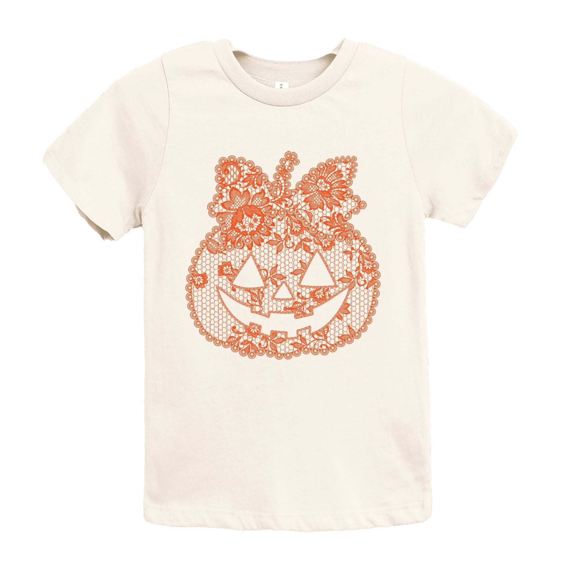 Pumpkin Doily Coquette - Youth Short Sleeve Graphic T-Shirt and Toddler Short Sleeve Graphic T-Shirt