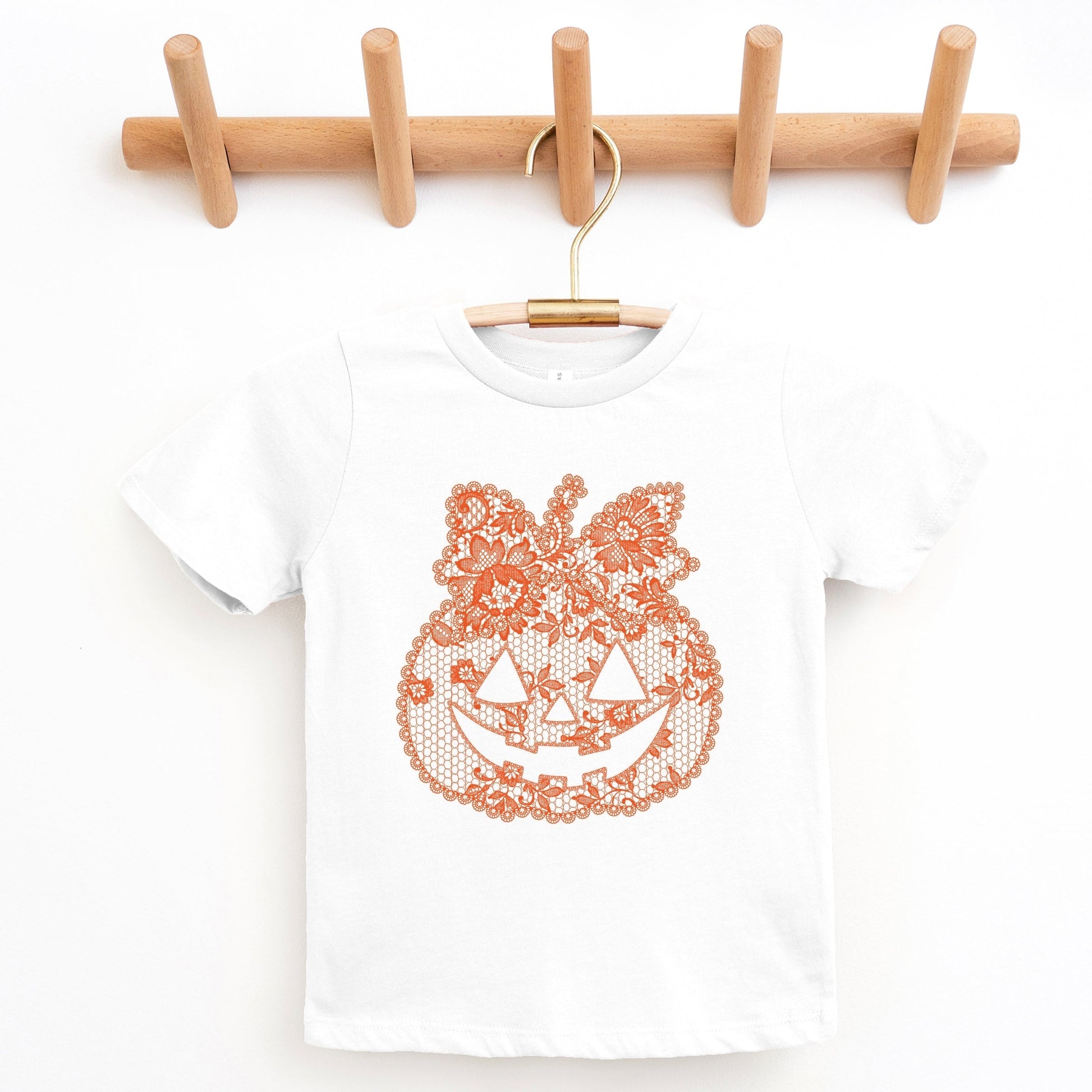 Pumpkin Doily Coquette - Youth Short Sleeve Graphic T-Shirt and Toddler Short Sleeve Graphic T-Shirt