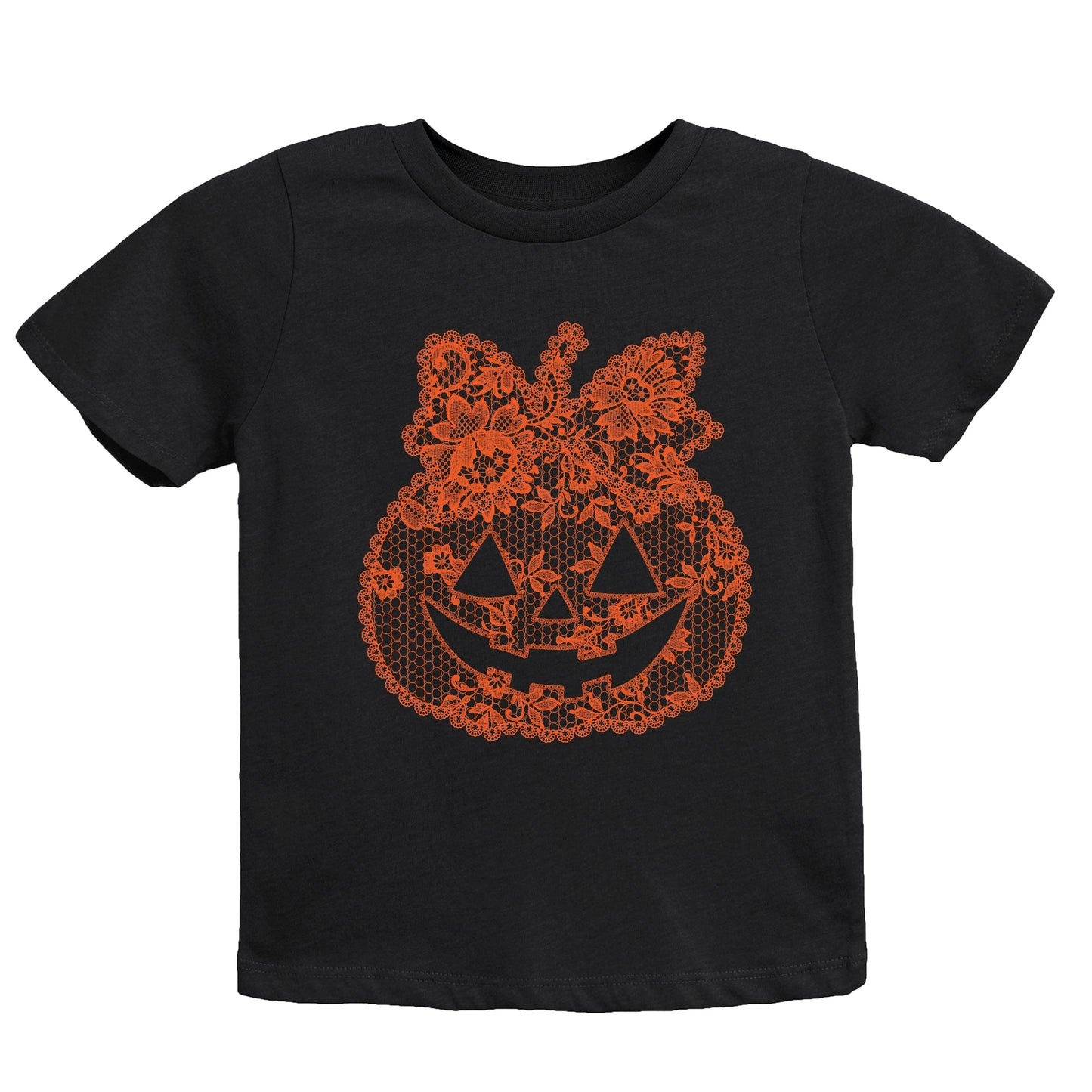 Pumpkin Doily Coquette - Youth Short Sleeve Graphic T-Shirt and Toddler Short Sleeve Graphic T-Shirt