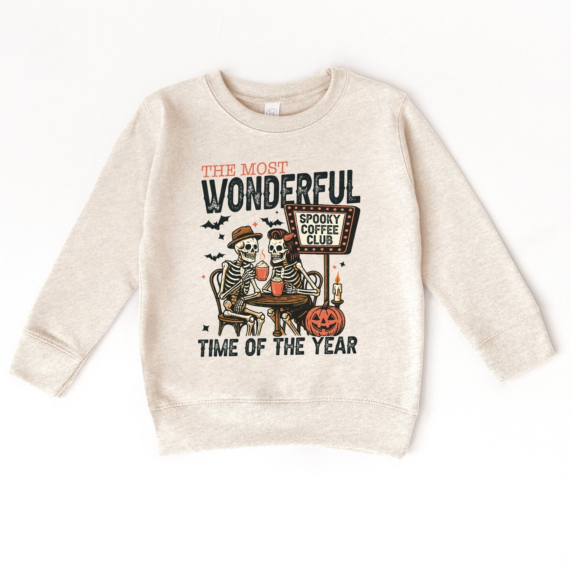 Halloween Wonderful Time of the Year Skeletons - Toddler Graphic Sweatshirt and Youth Graphic Sweatshirt