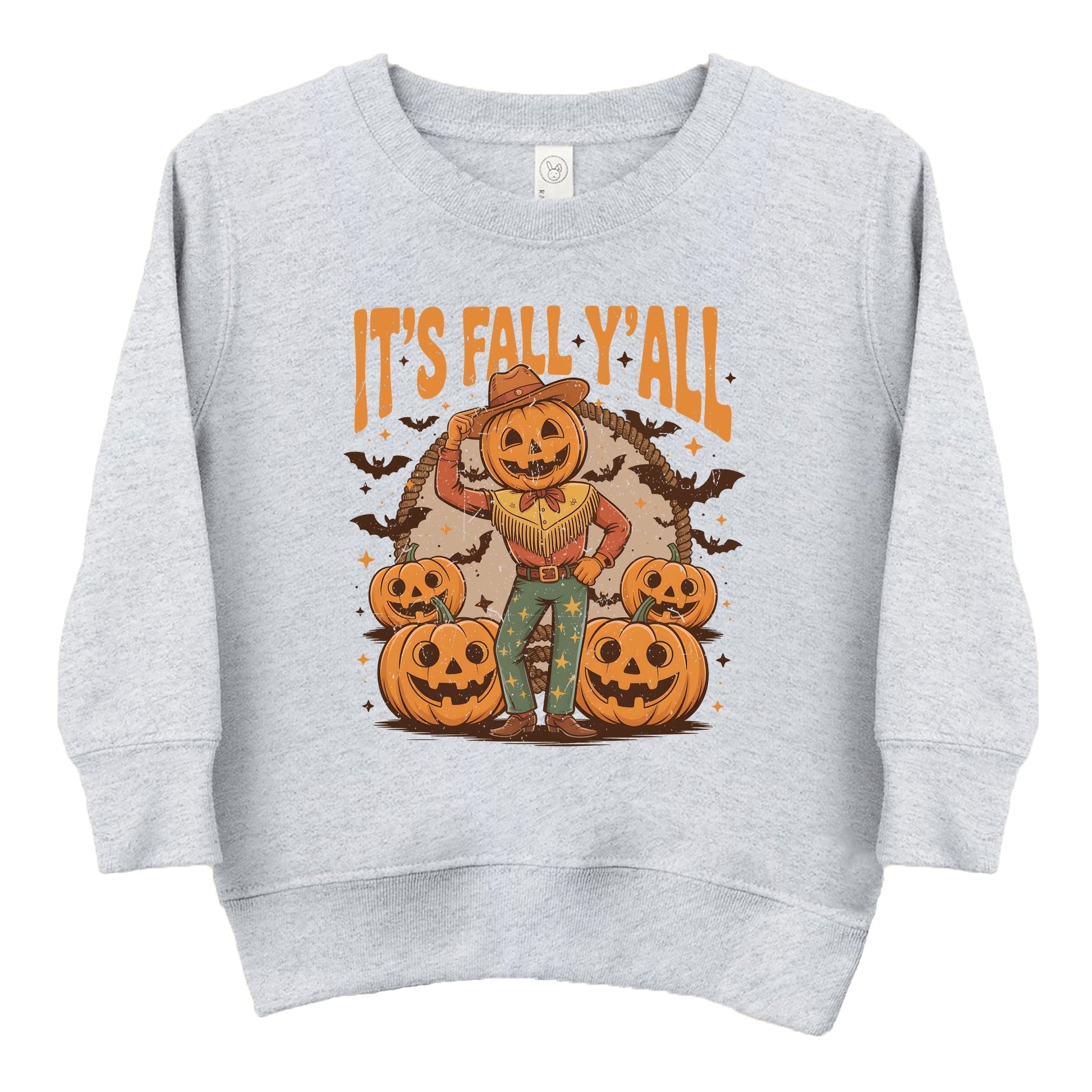 It's Fall Y'all Pumpkin Cowboy - Toddler Graphic Sweatshirt and Youth Graphic Sweatshirt