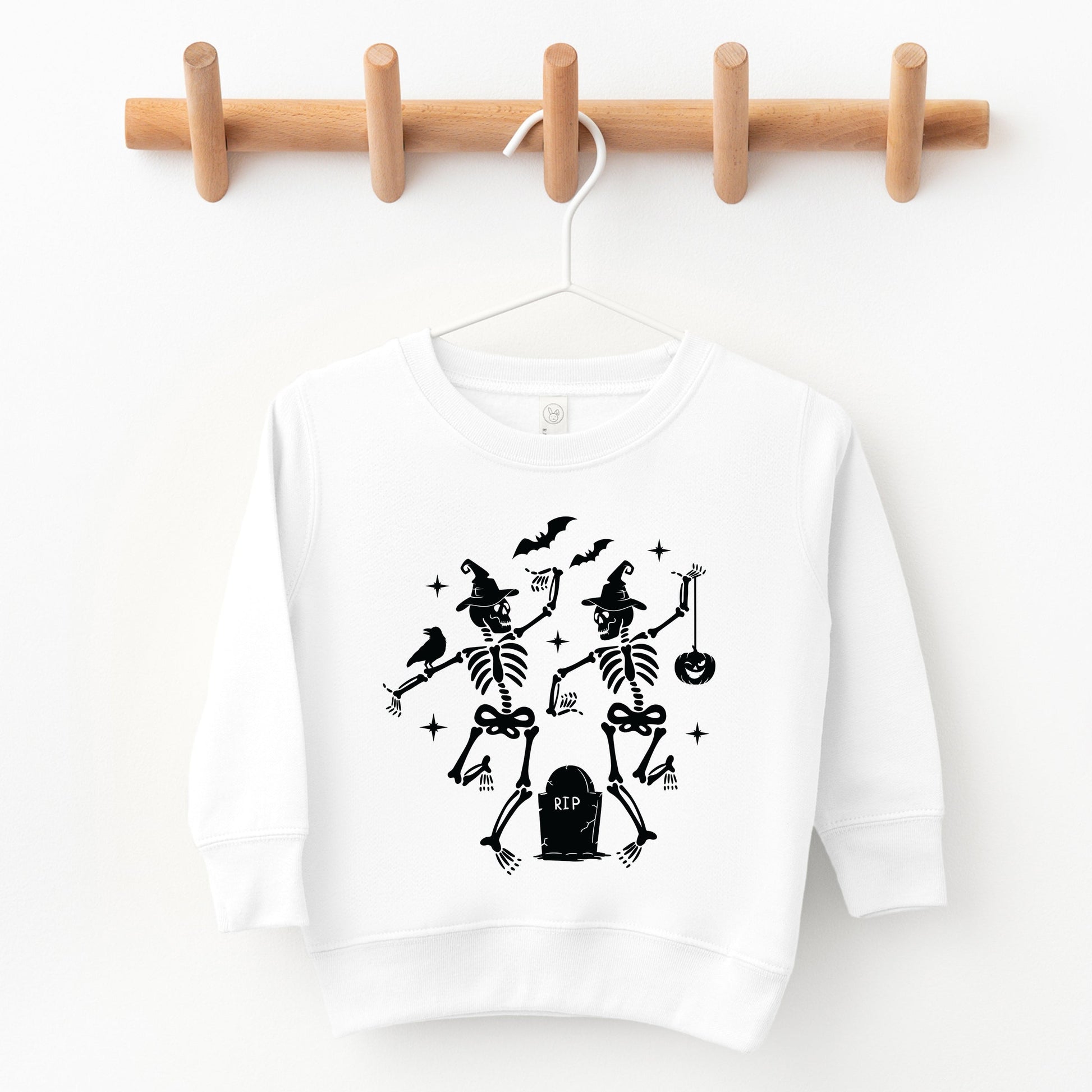 Two Skeletons Dancing Grave - Toddler Graphic Sweatshirt and Youth Graphic Sweatshirt