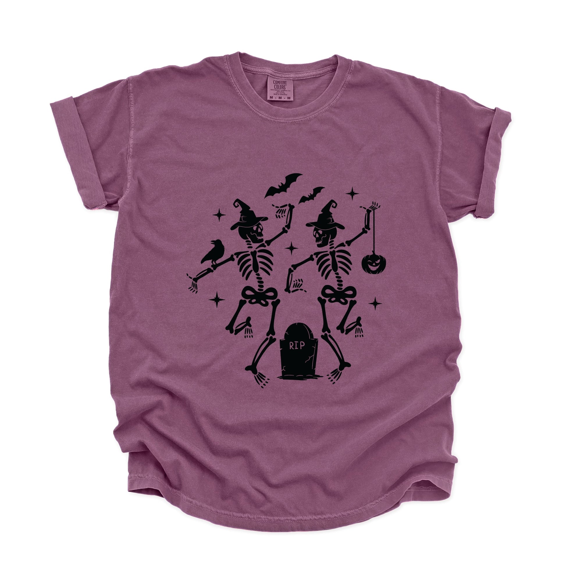 Two Skeletons Dancing Grave - Garment Dyed Tee