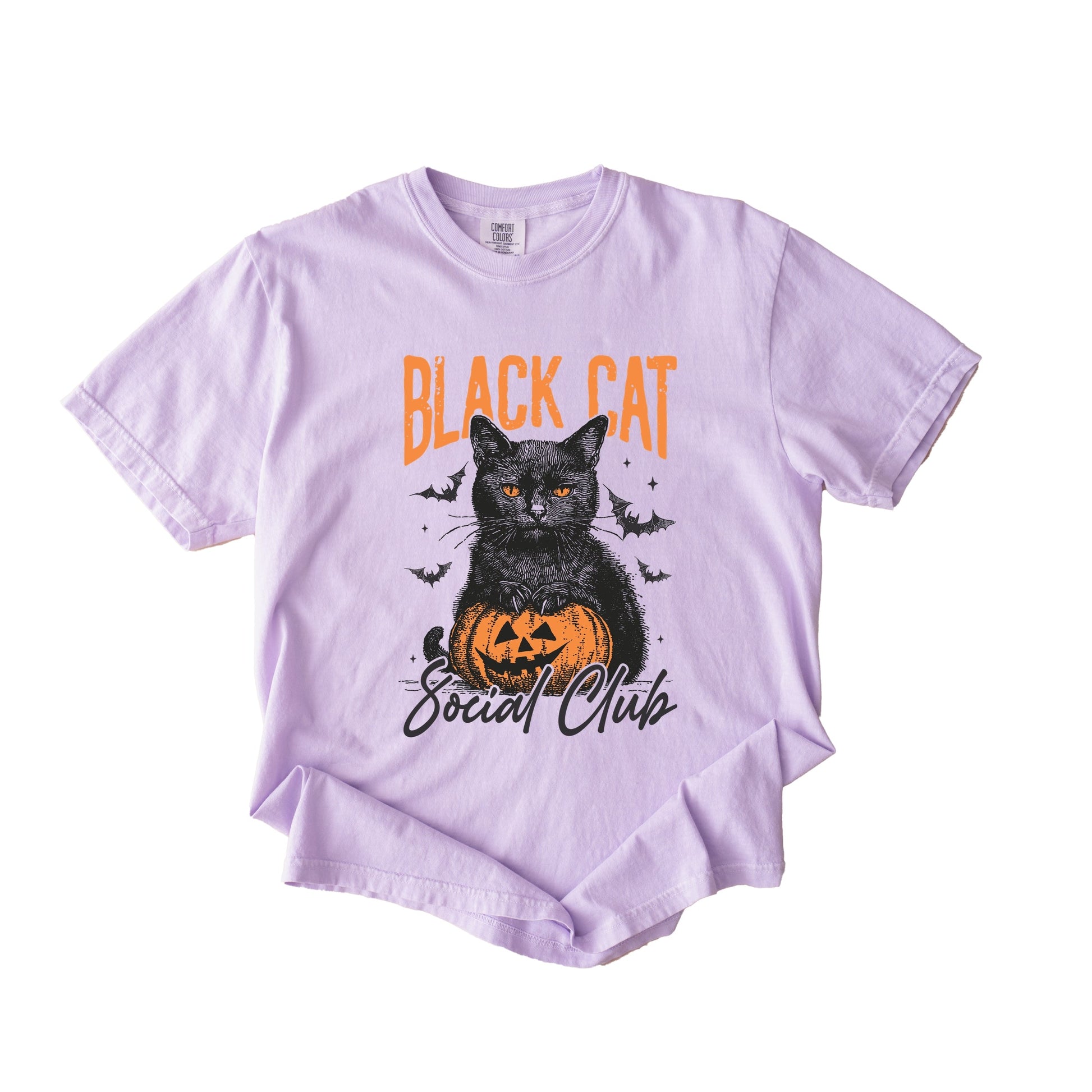 Black Cat Social Club Pumpkin - Garment Dyed Tee