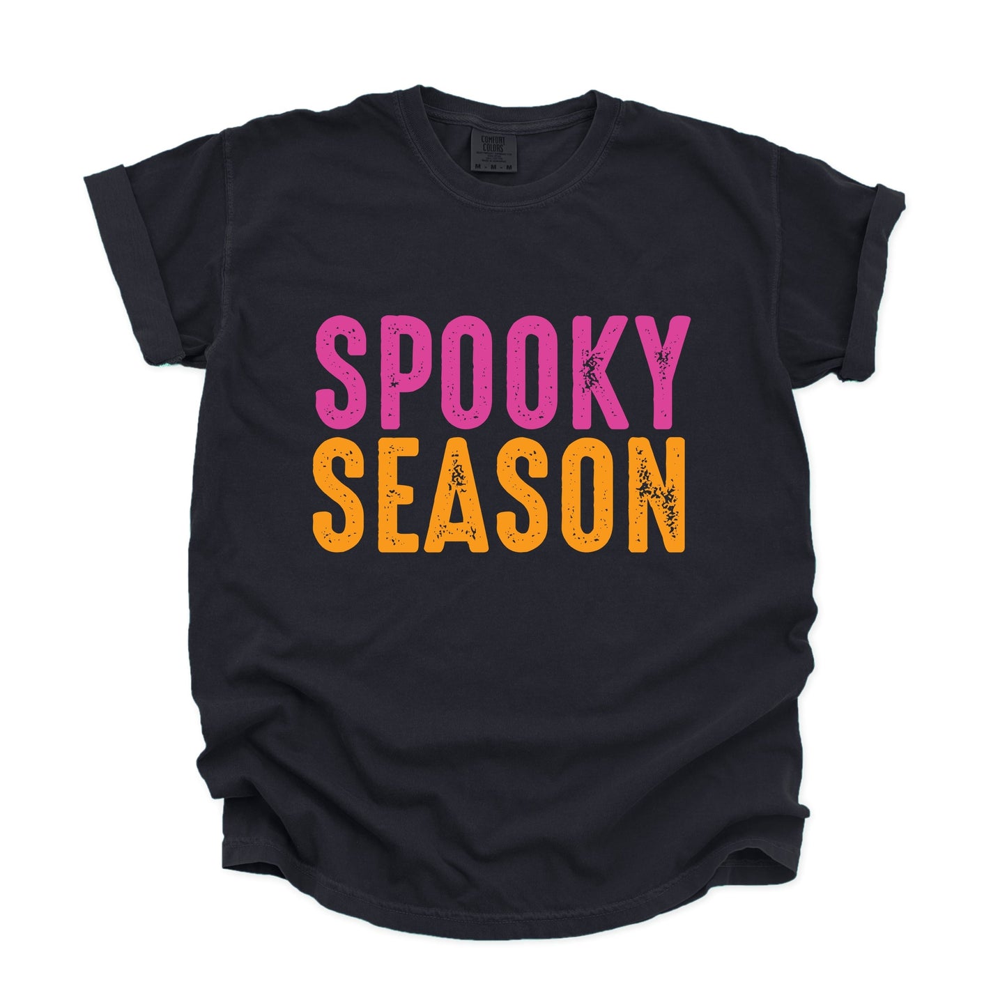 Spooky Season Bright Distressed - Women's Garment Dyed Graphic T-Shirt