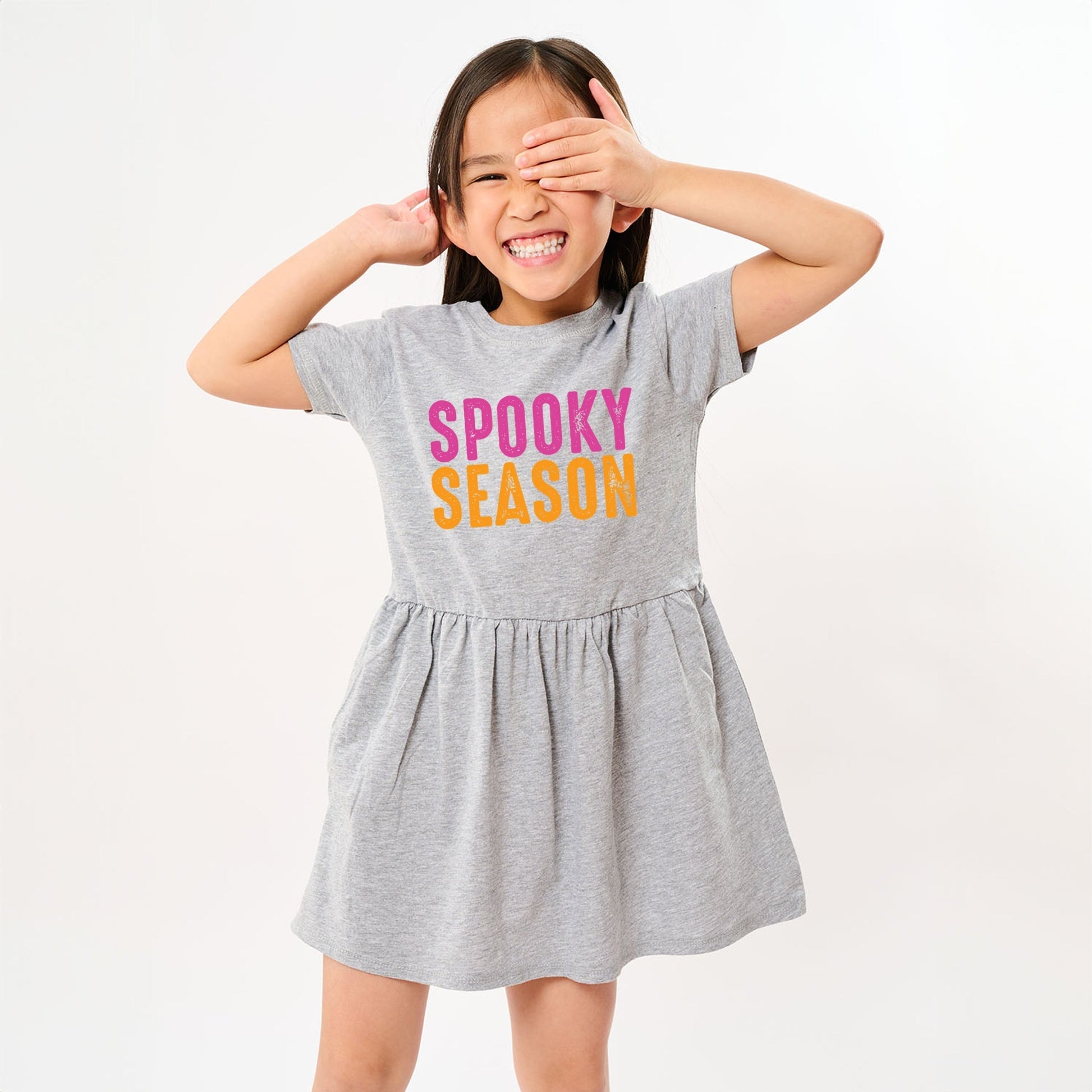 Spooky Season Bright Distressed - Toddler Graphic Dress and Infant Dress