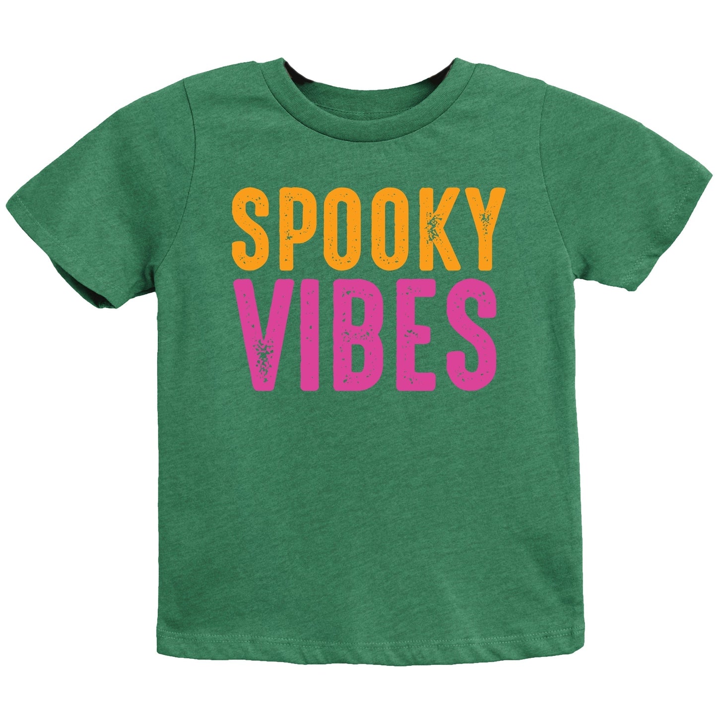 Spooky Vibes Bright Distressed - Youth Short Sleeve Graphic T-Shirt and Toddler Short Sleeve Graphic T-Shirt