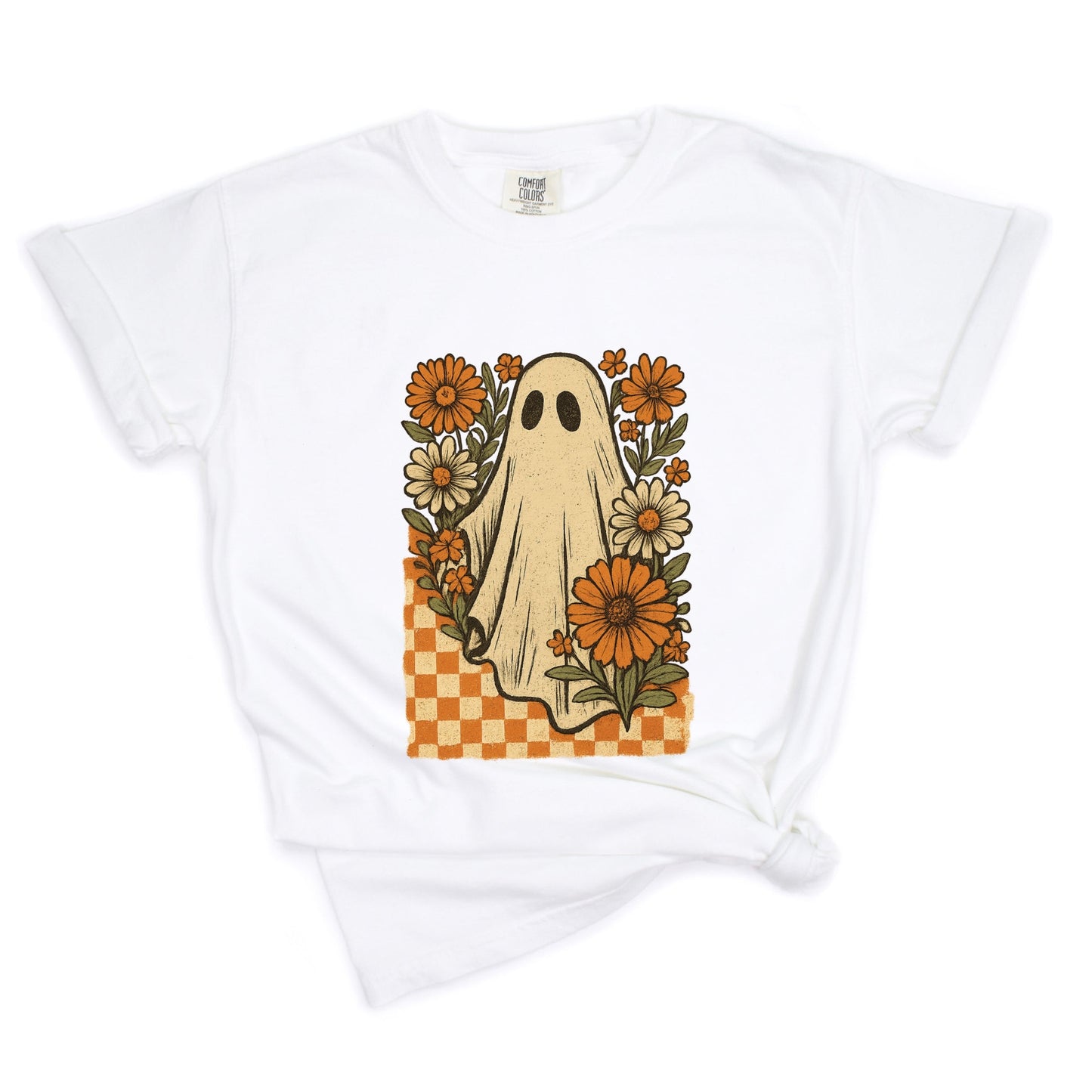 Checkered Ghost Floral Vintage - Garment Dyed Tee