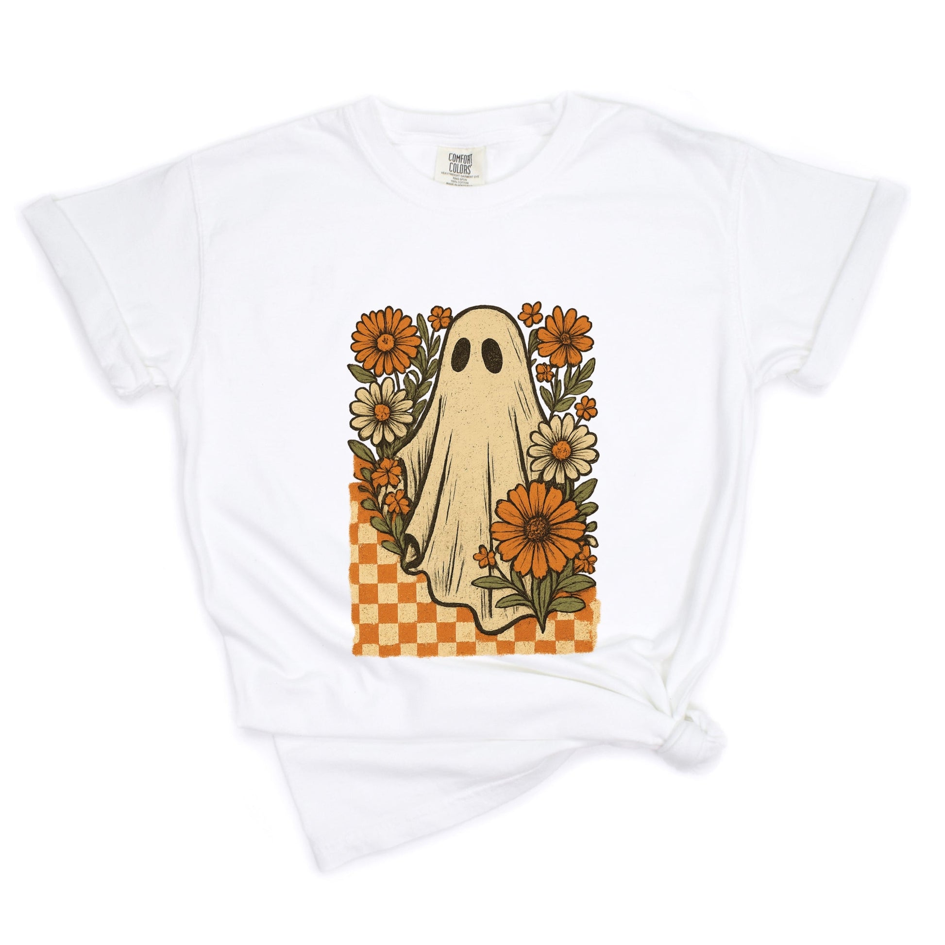 Checkered Ghost Floral Vintage - Garment Dyed Tee