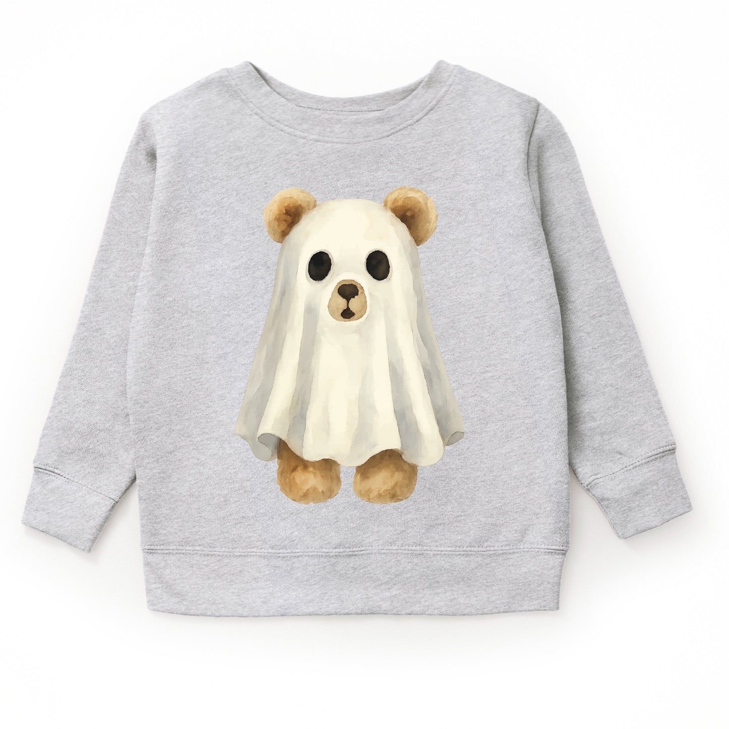 Watercolor Ghost Bear - Kids Toddler Sweatshirt and Kids Youth Sweatshirt