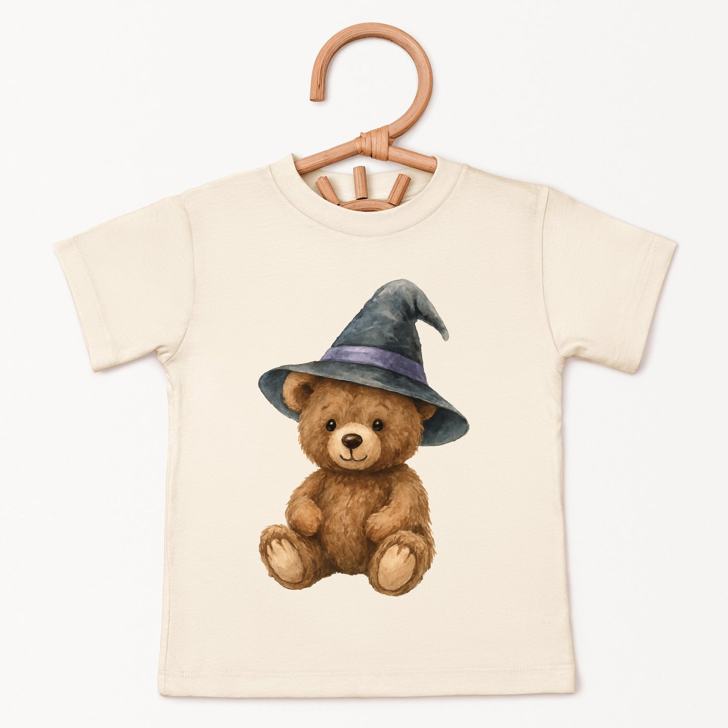 Watercolor Witchy Bear - Kids Youth Short Sleeve Tee and Toddler Short Sleeve Tee