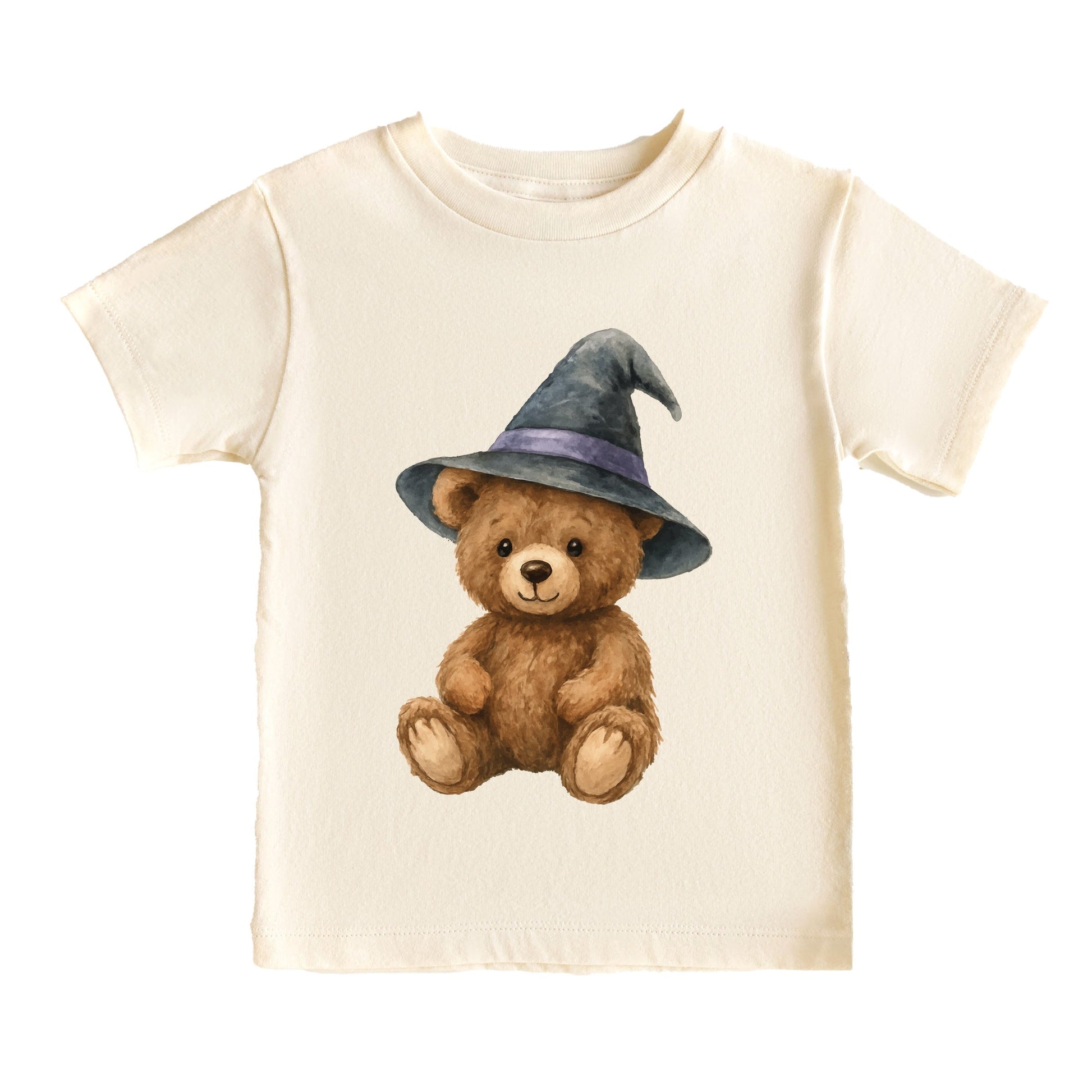 Watercolor Witchy Bear - Kids Youth Short Sleeve Tee and Toddler Short Sleeve Tee