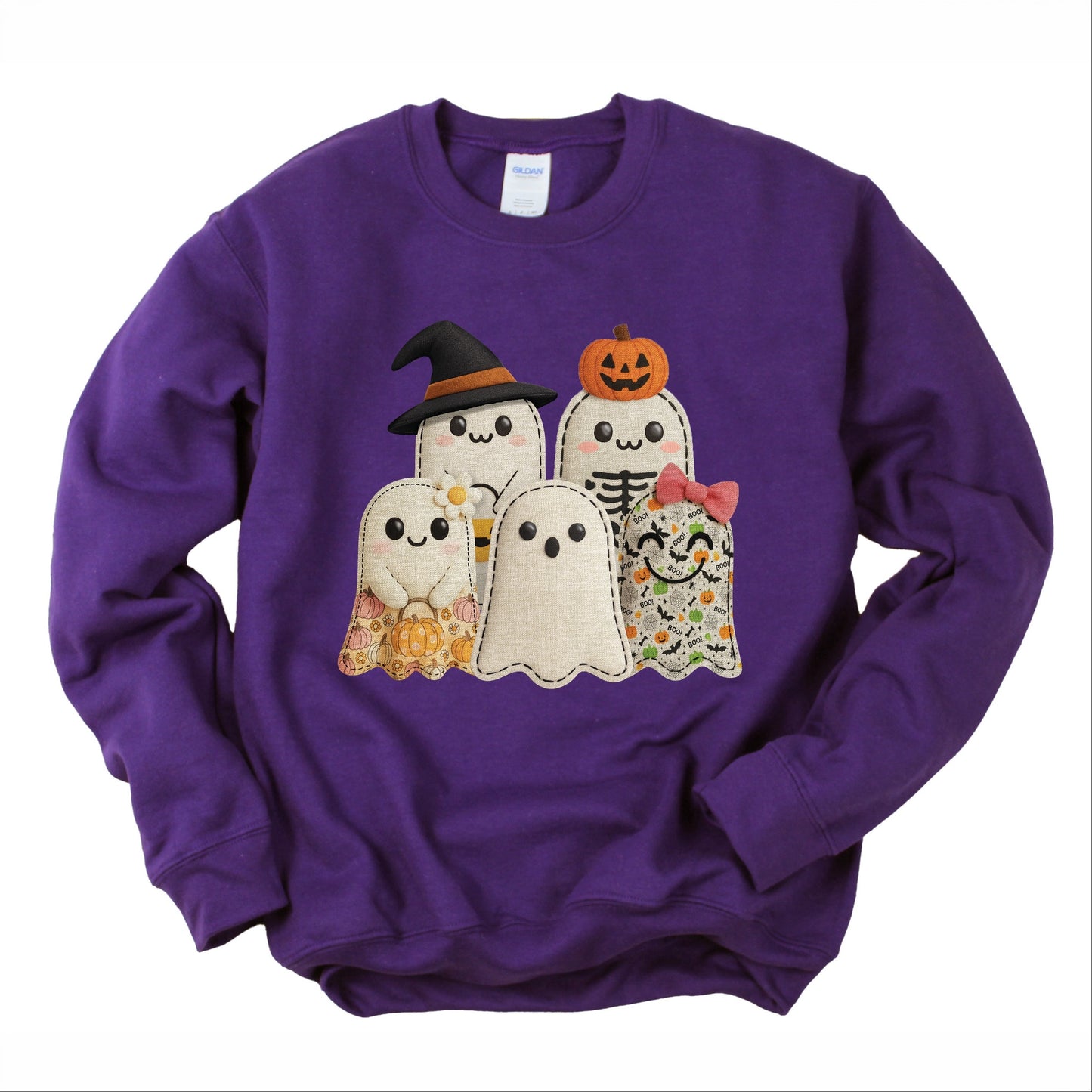 Ghost Family Patchwork Print -  Women's Sweatshirt