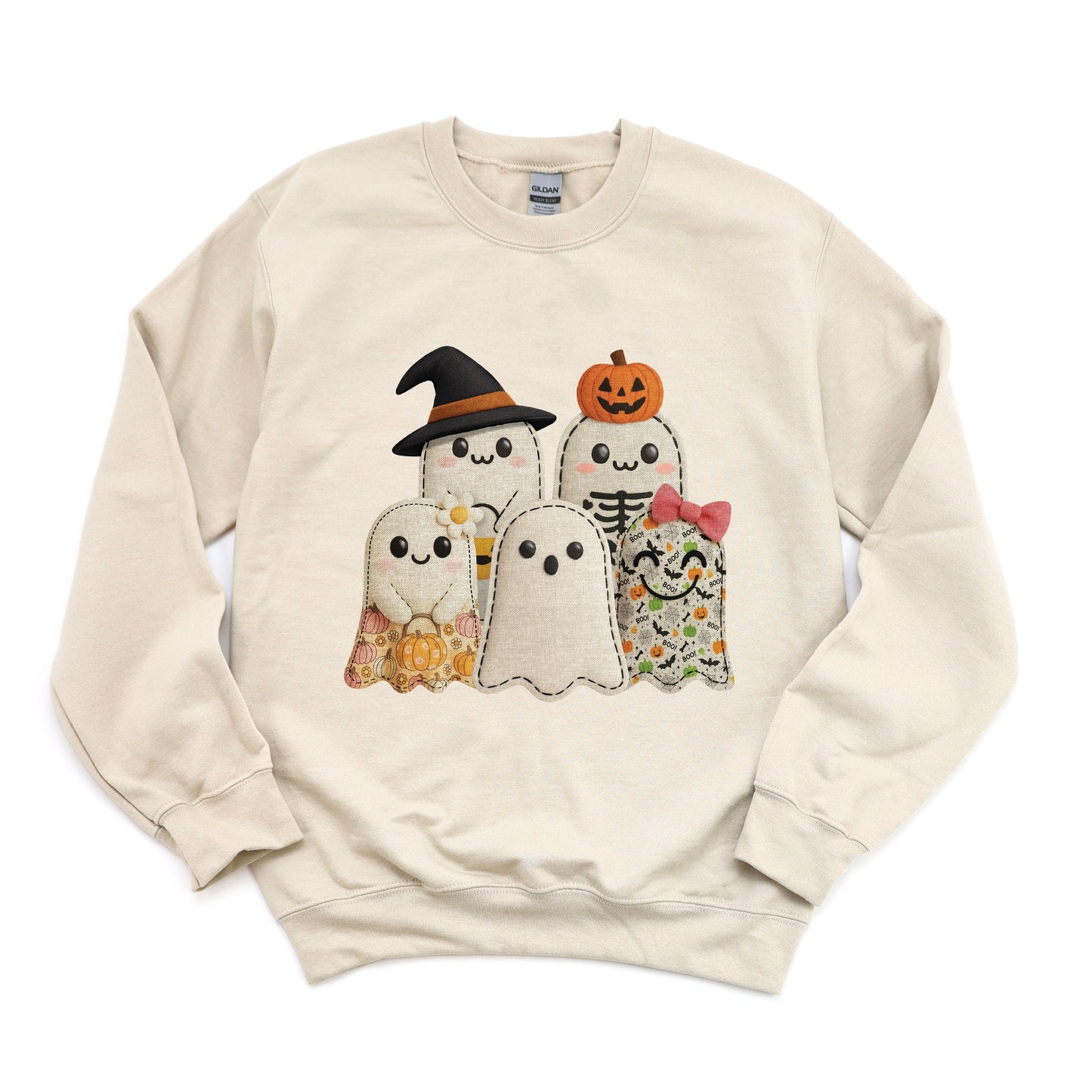 Ghost Family Patchwork Print -  Women's Sweatshirt
