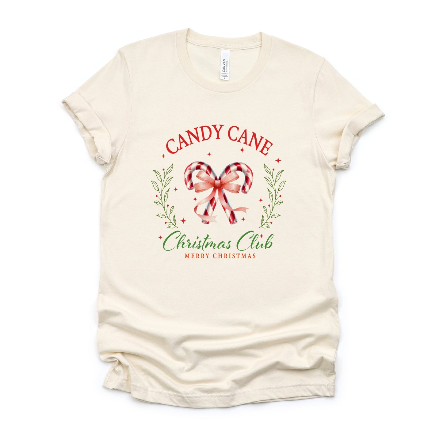 Candy Cane Christmas Club - Womens Short Sleeve Tee
