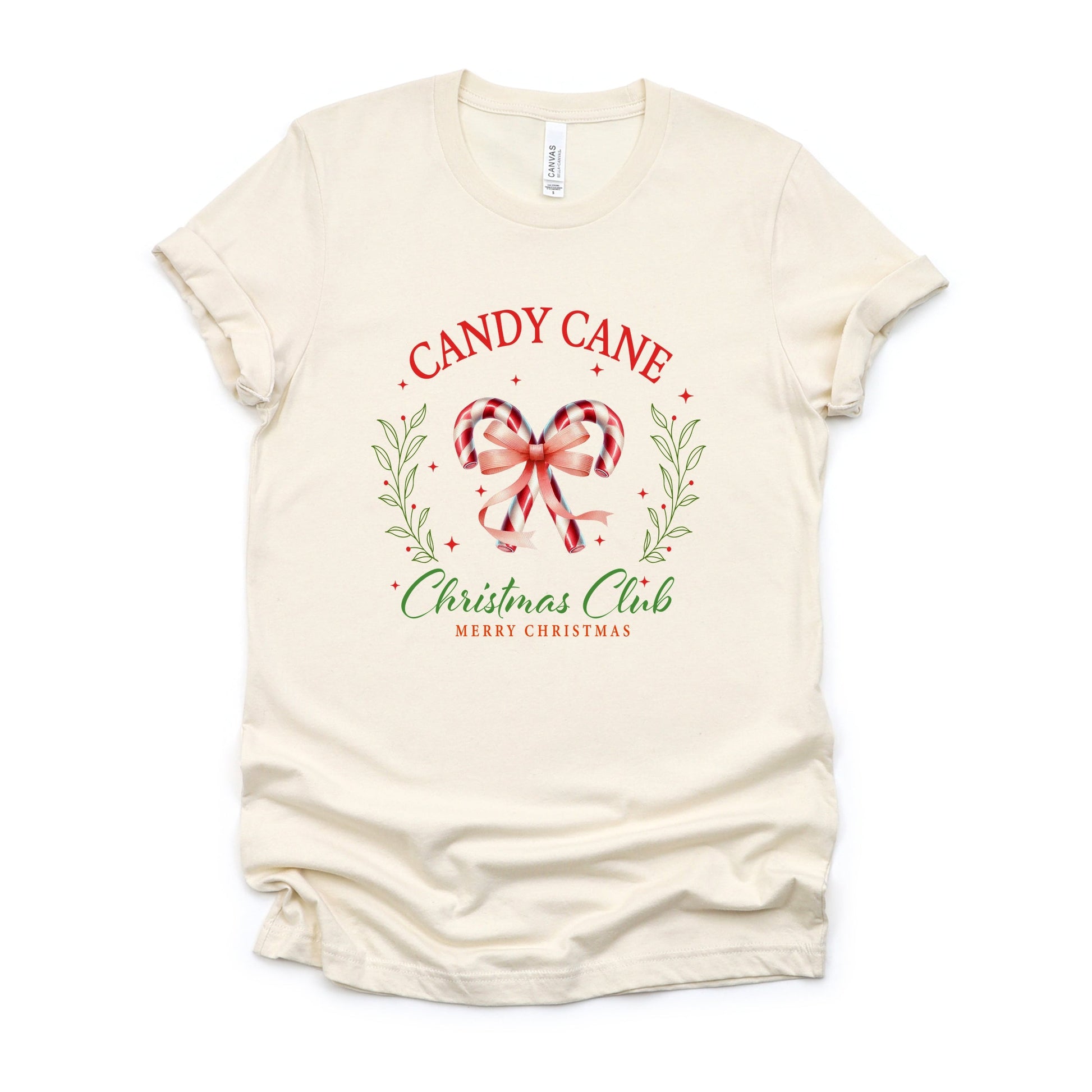 Candy Cane Christmas Club - Womens Short Sleeve Tee