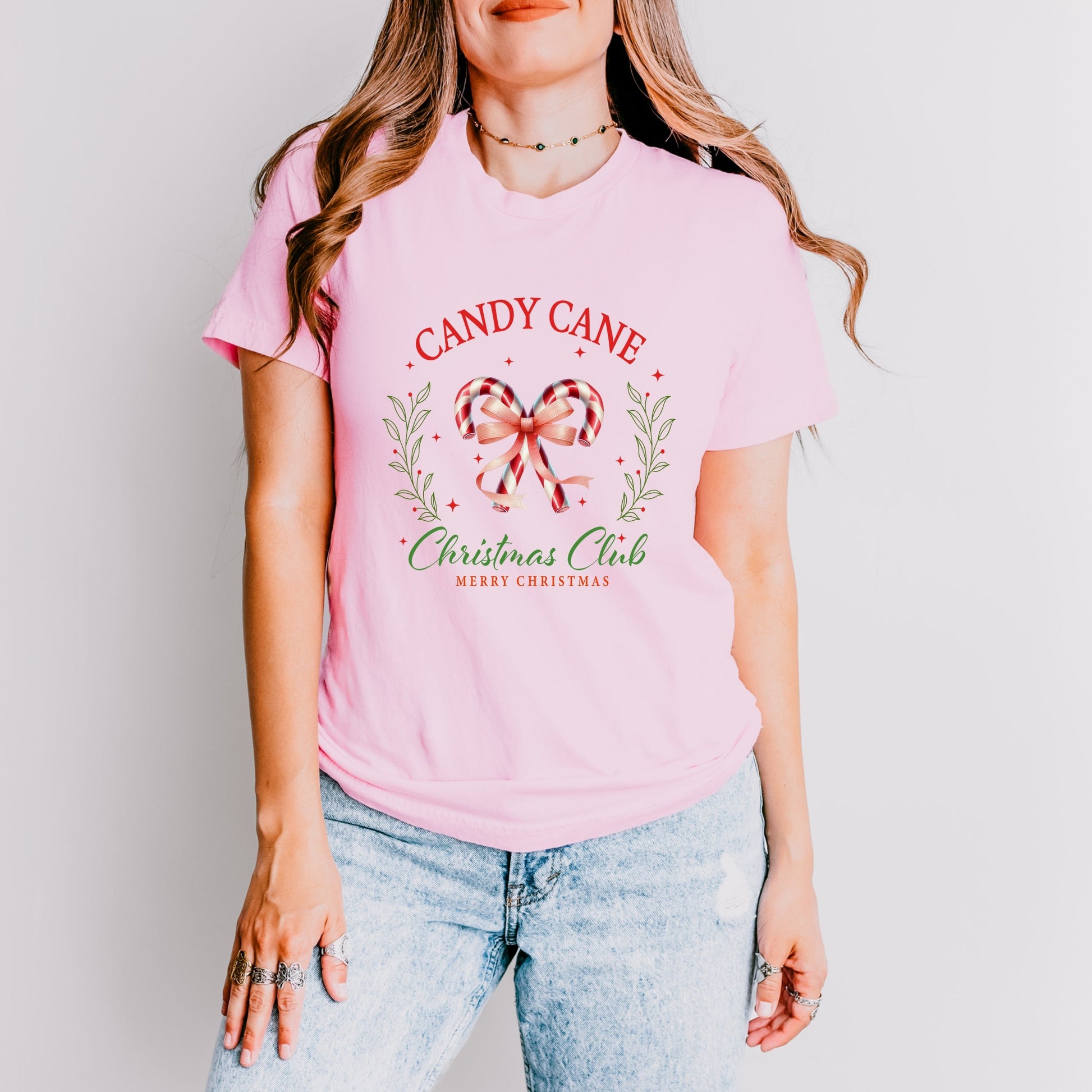 Candy Cane Christmas Club - Womens Short Sleeve Tee